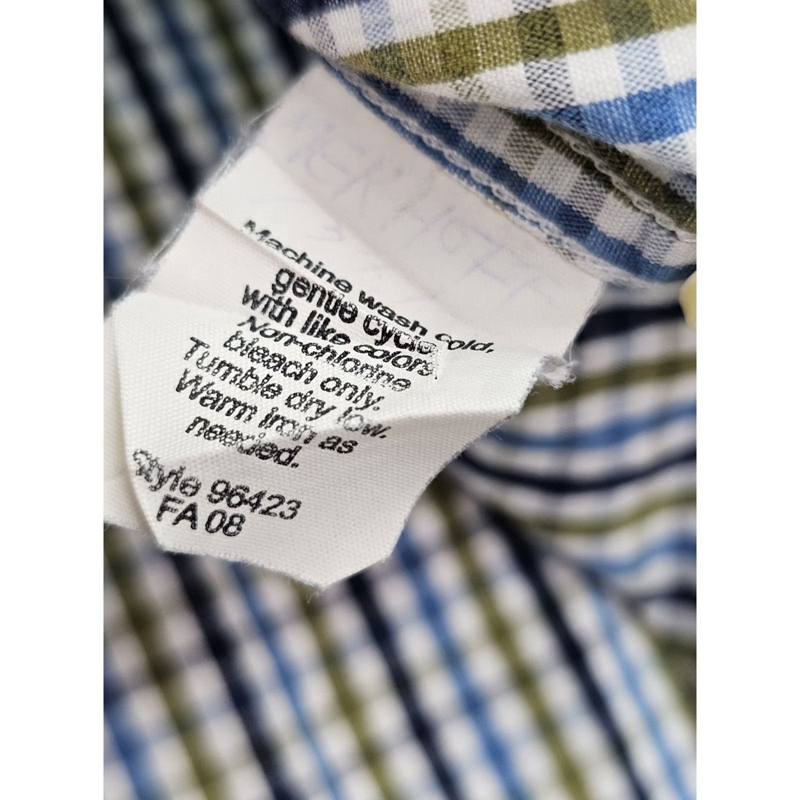 J.Crew J.CREW Tailor Fit Button-Up Shirt Multicolor Blue Green Checked Gingham Casual Men XL Size US XL / EU 56 / 4 - 6 Thumbnail
