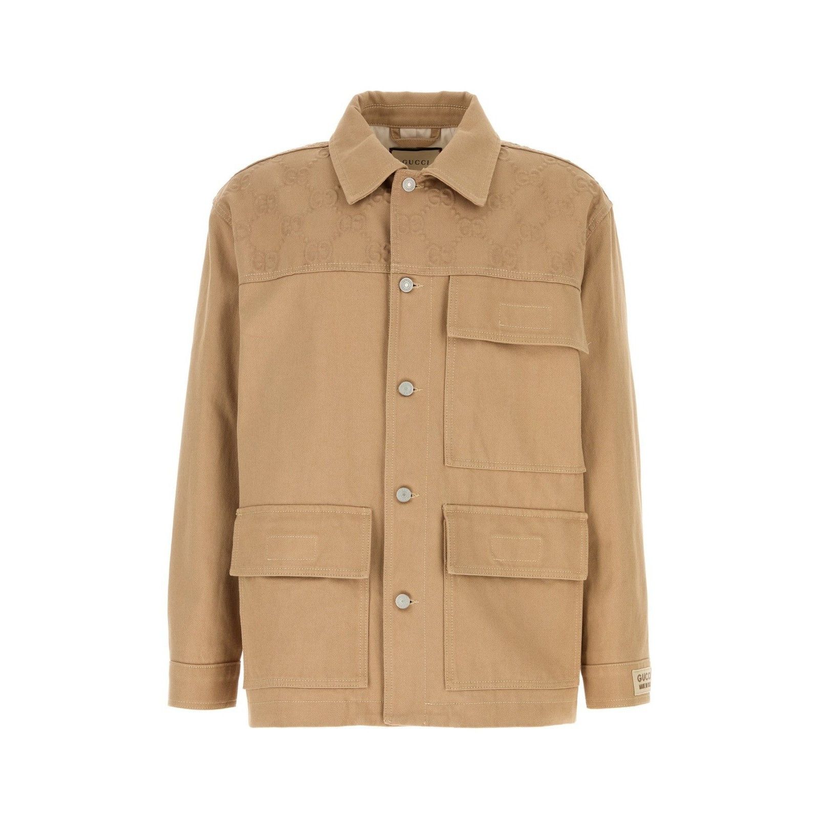 Gucci GUCCI Beige Cotton Jacket New & Authentic (Men's size:50;) Size US M / EU 48-50 / 2 - 1 Thumbnail