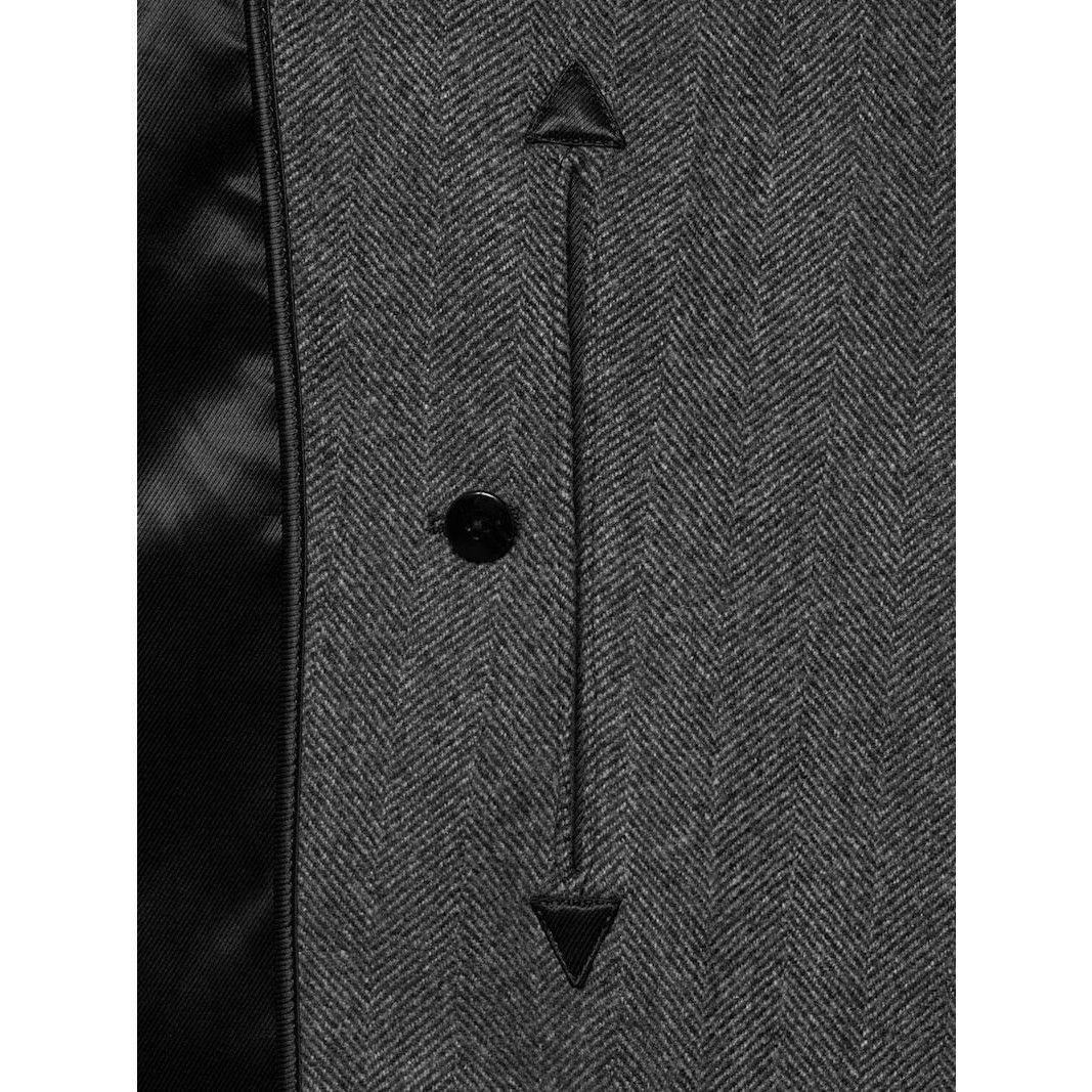Tom Ford TOM FORD Double Breasted Gray Wool Herringbone Long Coat New Size US M / EU 48-50 / 2 - 4 Thumbnail