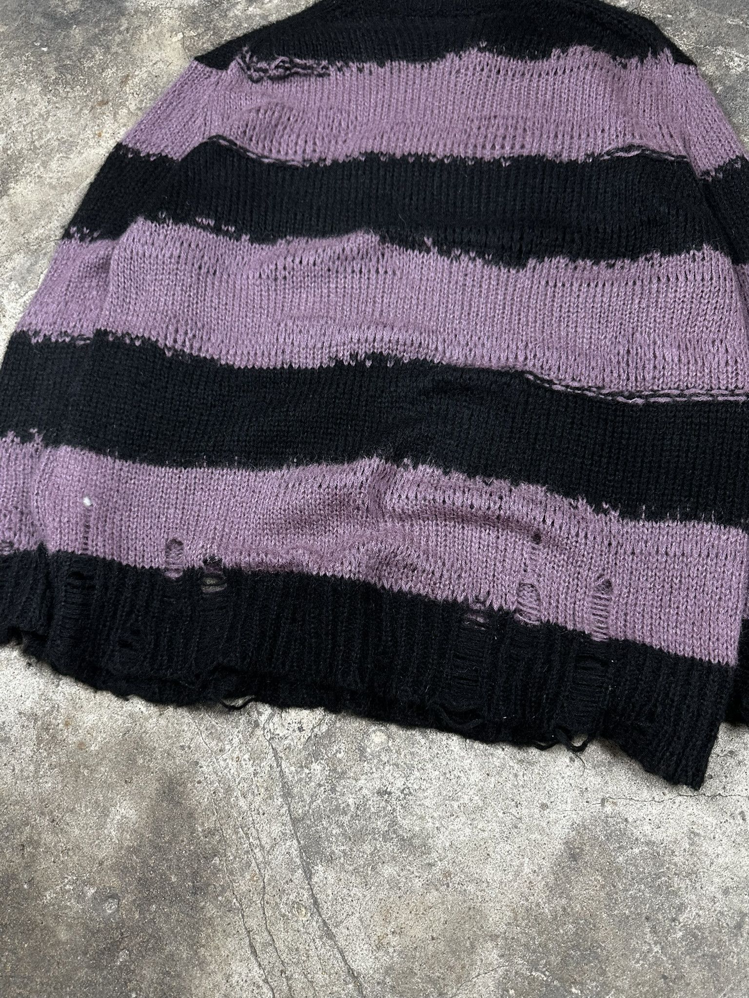 Acne Studios Acne Studios Mohair Distressed Stripped Knit Kurt Cobain Size US M / EU 48-50 / 2 - 5 Thumbnail