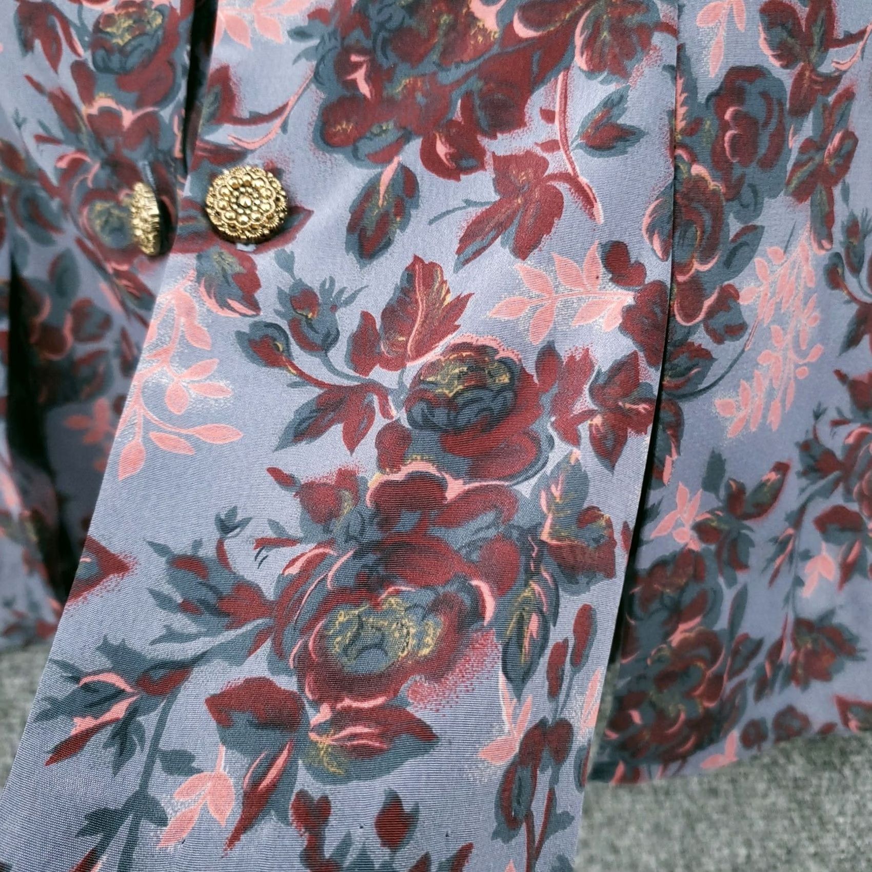 Vintage Leslie Fay Jacket Purple Floral Button Up Buttoned Long Sleeve Womens S Small Size S / US 4 / IT 40 - 5 Thumbnail