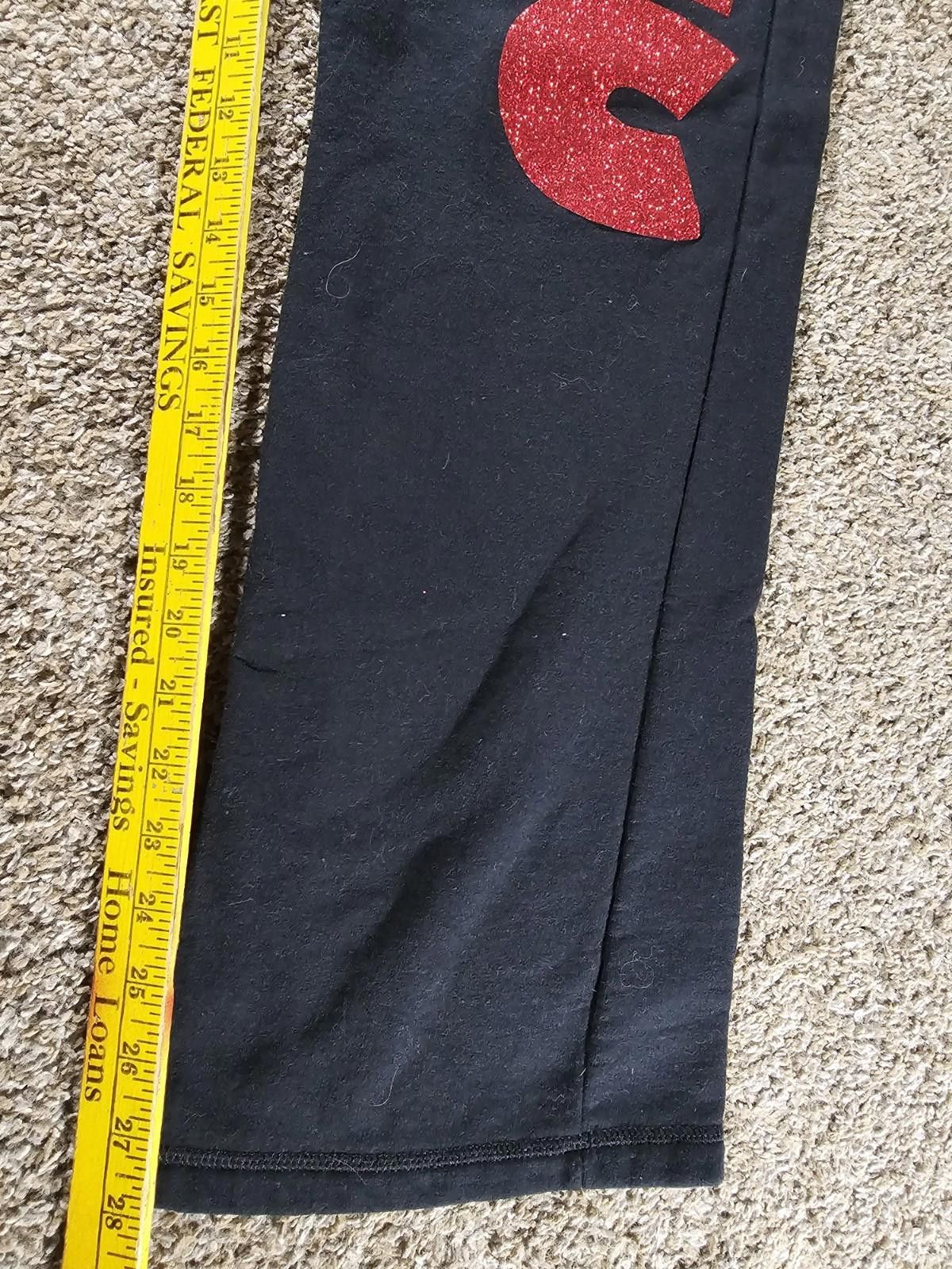 Other UEC Dance sweat pants Black Red Glitter Size 36" / US 14 / IT 50 - 6 Thumbnail