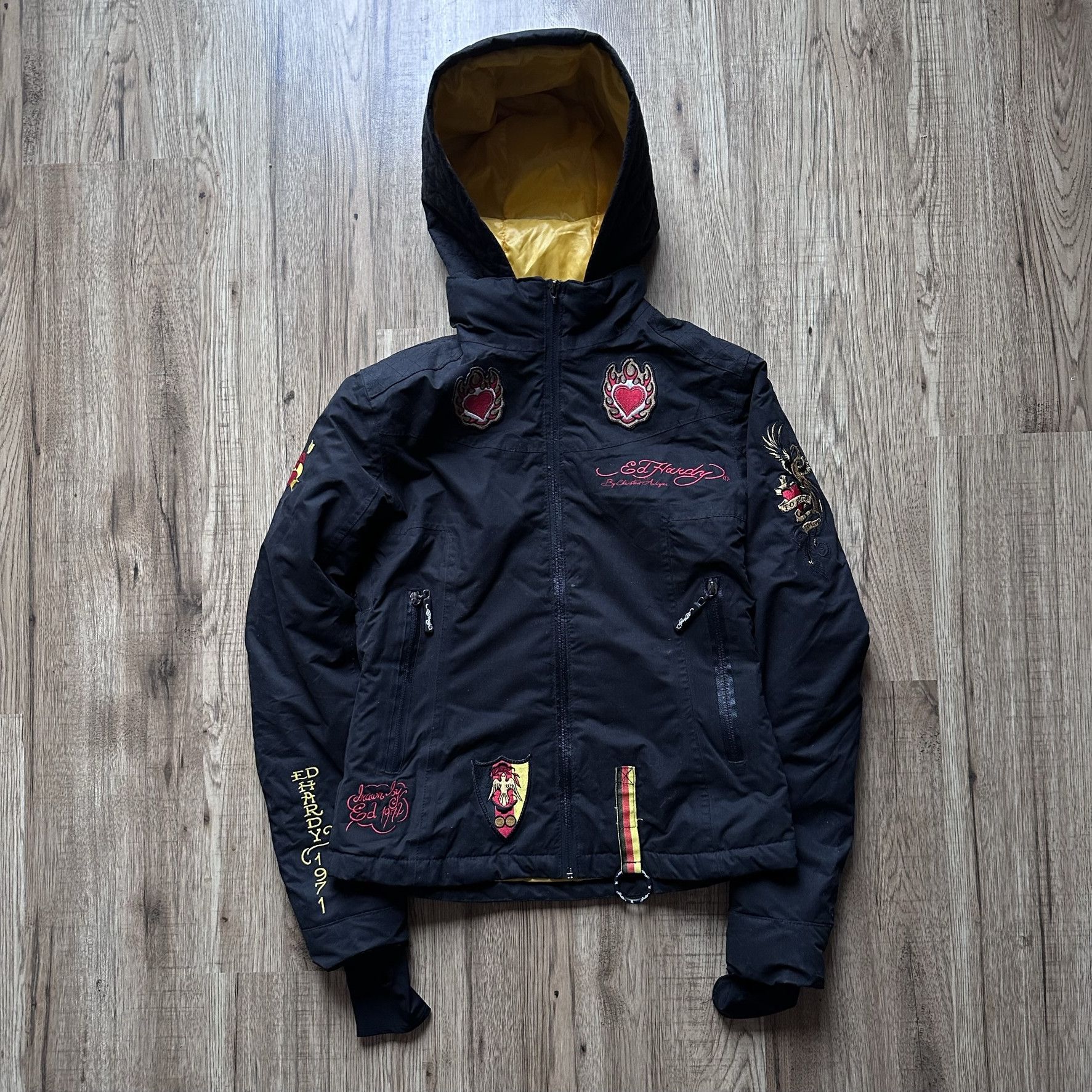Vintage Y2k Rare Ed Hardy Big Logo Jacket 90’s