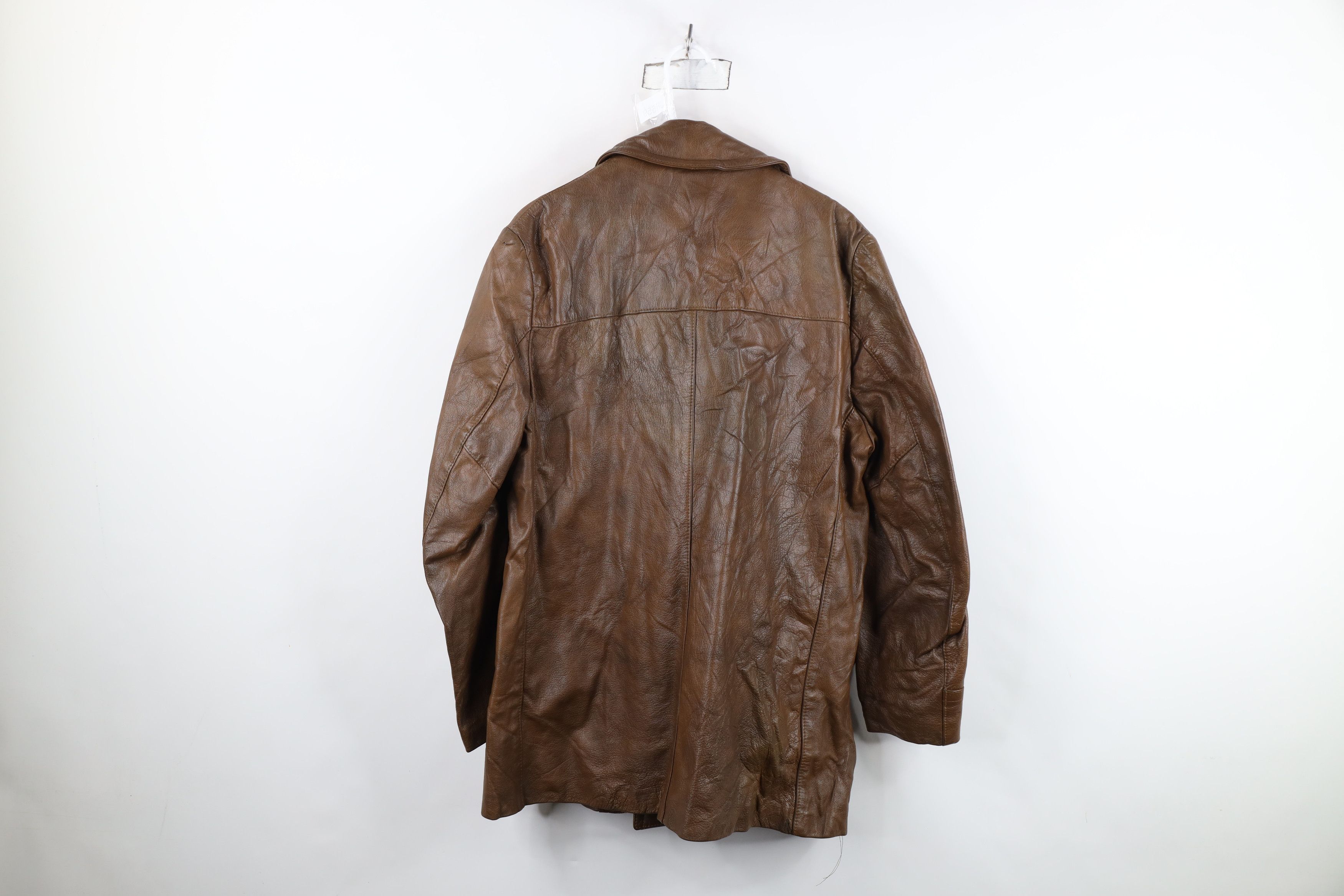 Vintage Vintage 60s Streetwear Leather Collared Rancher Jacket USA Size US L / EU 52-54 / 3 - 13 Thumbnail