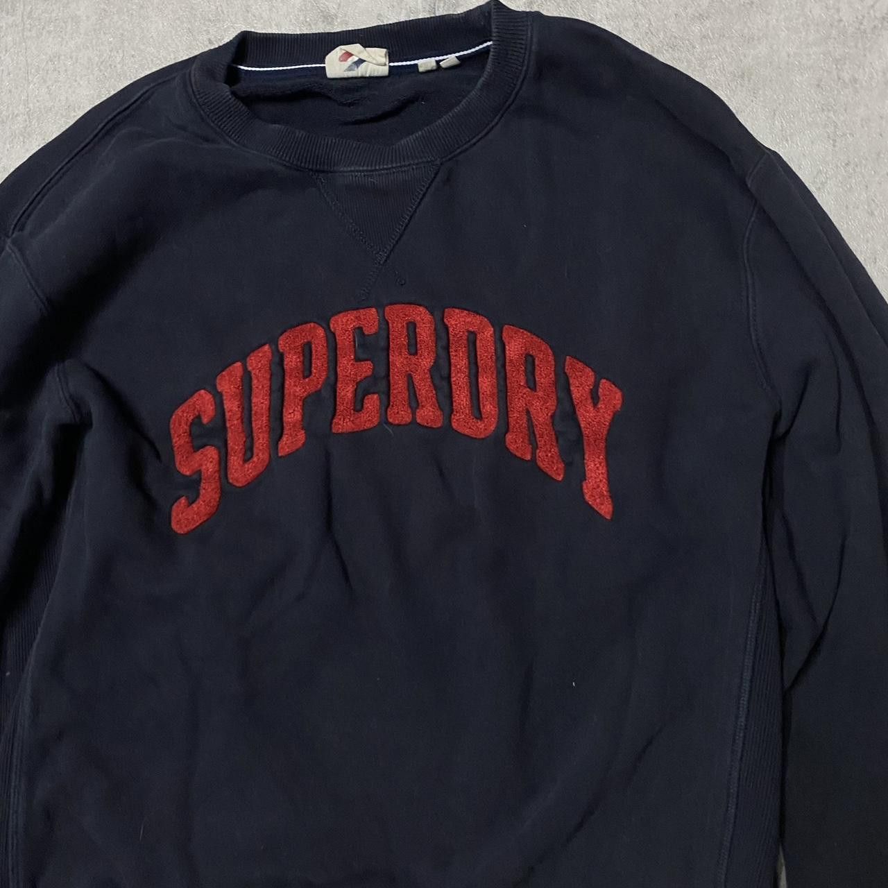 Superdry Navy Superdry sweatshirt with red spellout Size US XL / EU 56 / 4 - 2 Thumbnail