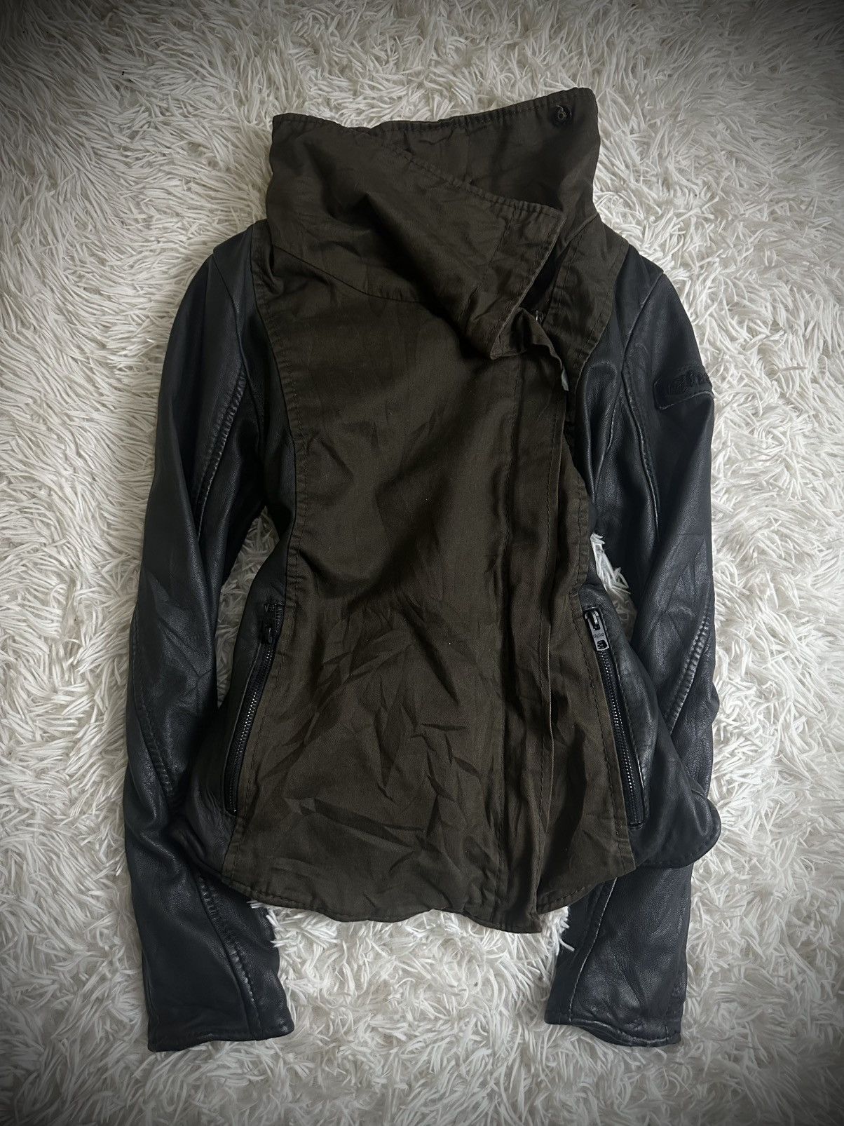 ジャケット・アウター 00s Ekam hooded single leather jacket EKAM Early 00s Lambskin Leather Rider Jacket Kanya Miki, a