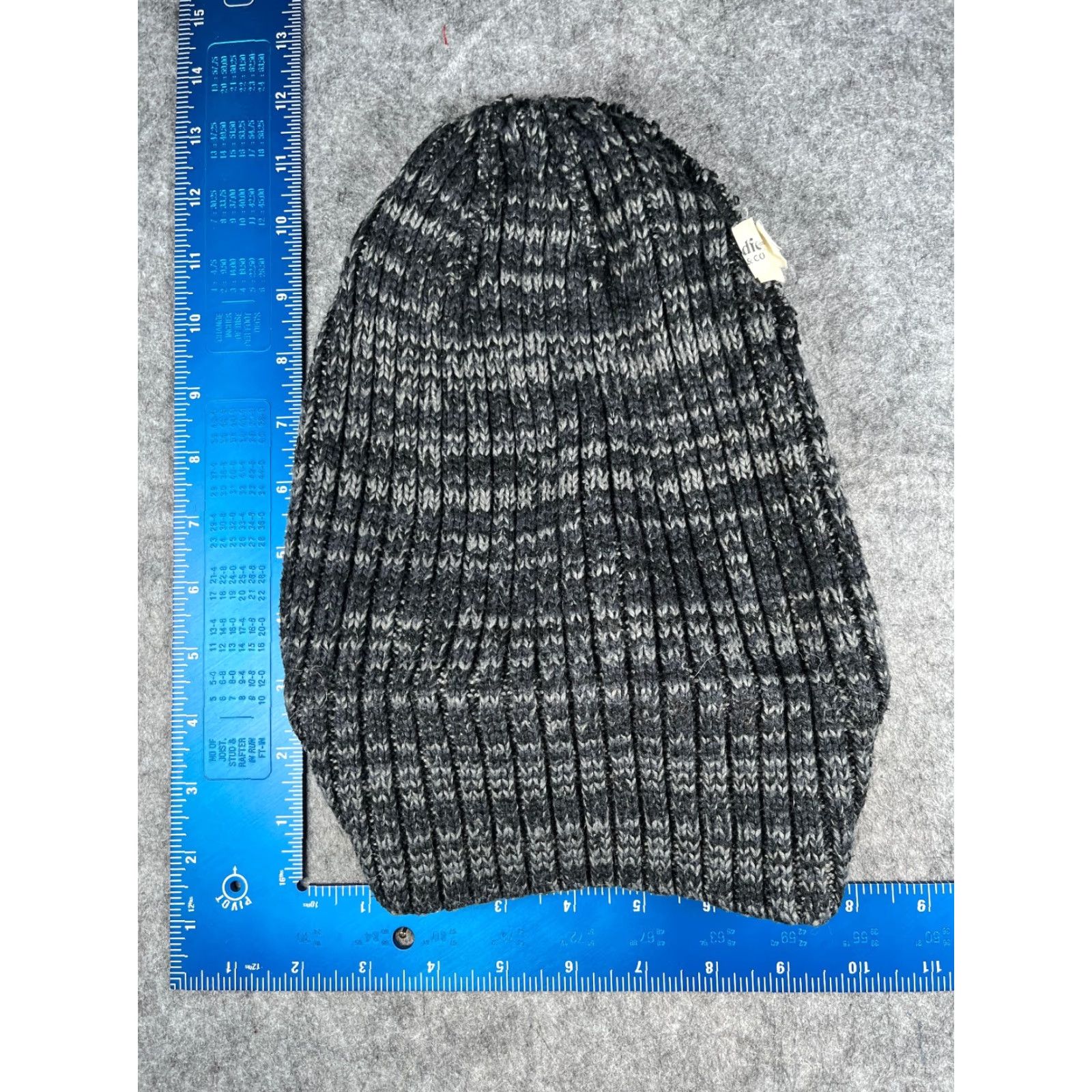 Vintage Goodfellow & Co Beanie Toque Beanie Hat Adult One Size Black Gray White Knit 100% Polyester Size ONE SIZE - 4 Thumbnail