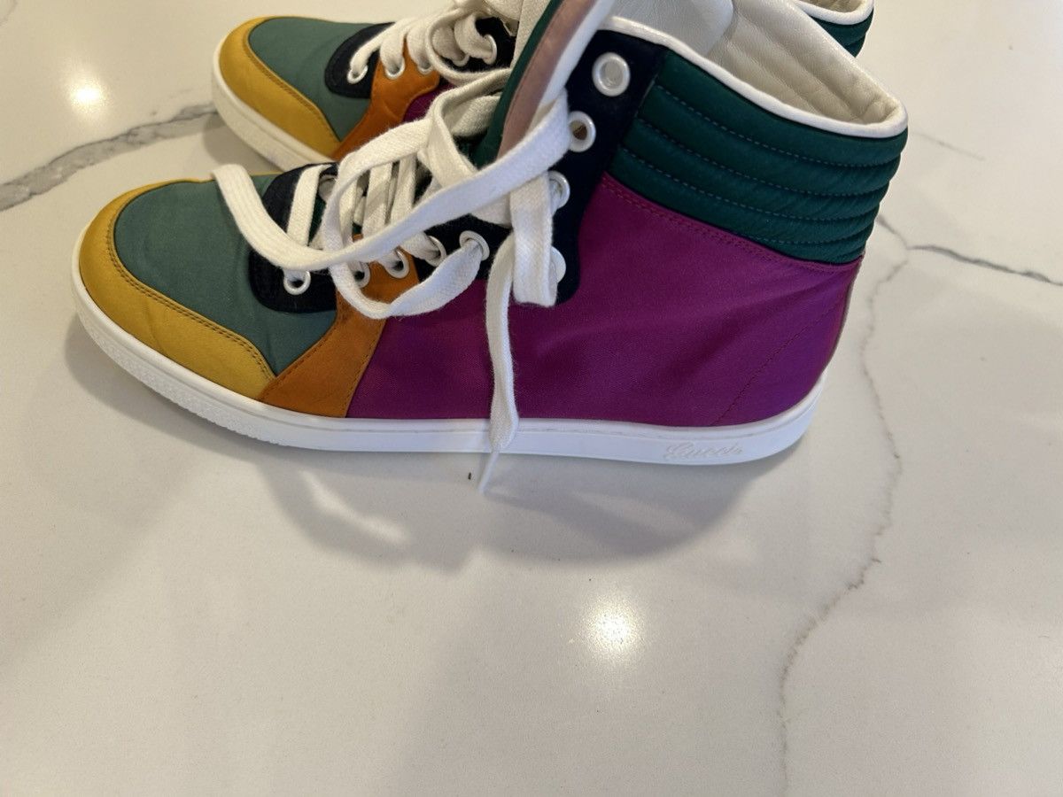 Gucci gucci satin hightops multicolor Size US 5 / EU 37 - 3 Thumbnail