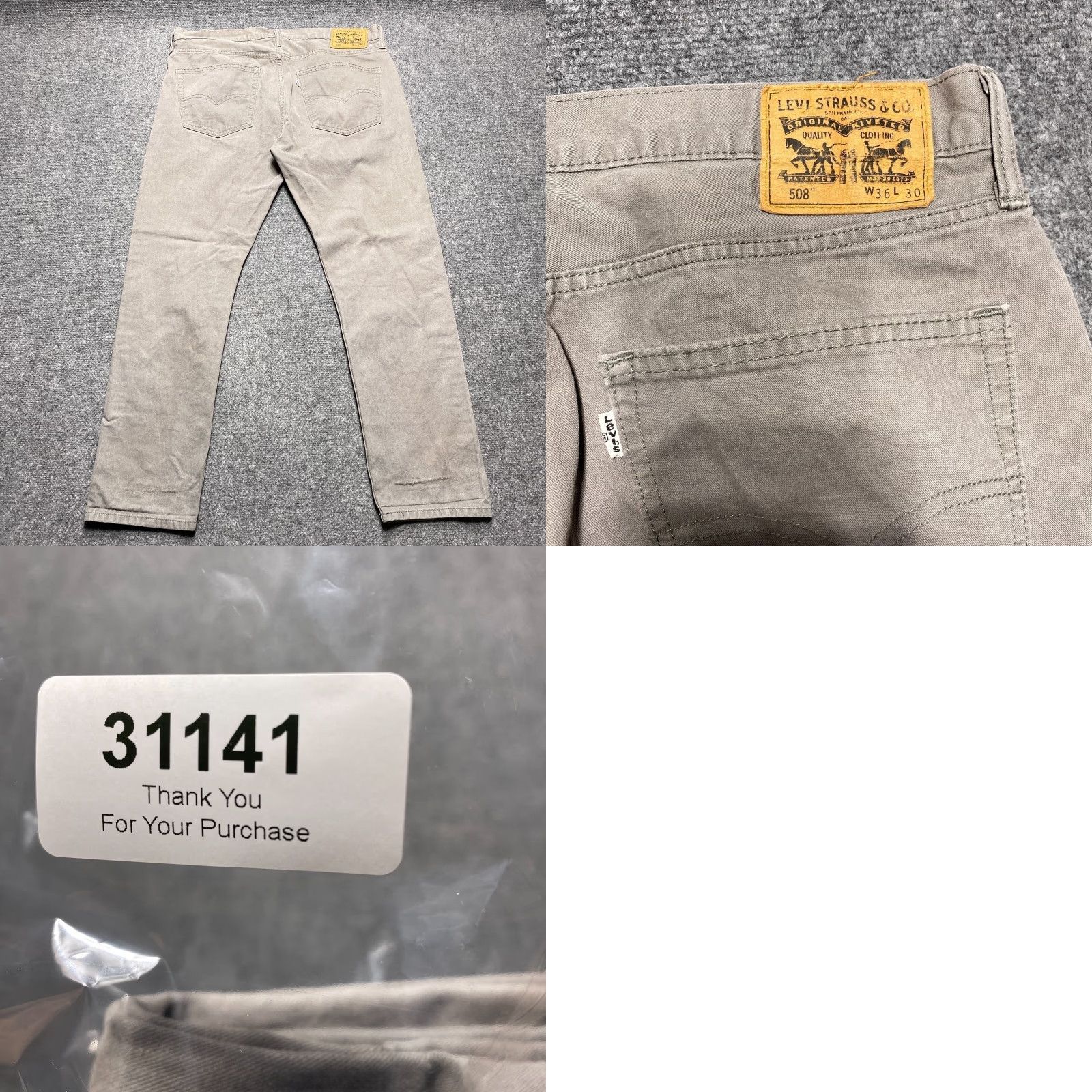 Levi's Levi's 502 Regular Taper Jeans Mens 38x30 Tan Regular Zip Fly Khaki Cotton Blend Denim 5-Pocket Usa Western Workwear Classic Mens Size US 38 / EU 54 - 8 Thumbnail