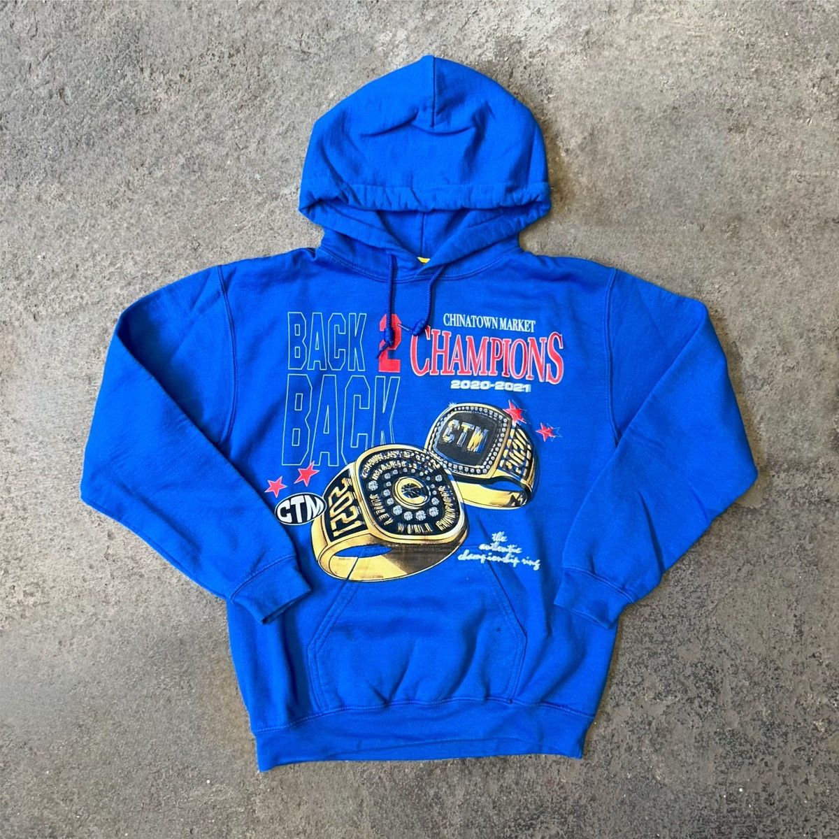 2021 Chinatown Market Blue Back to Back Champions Hoodie