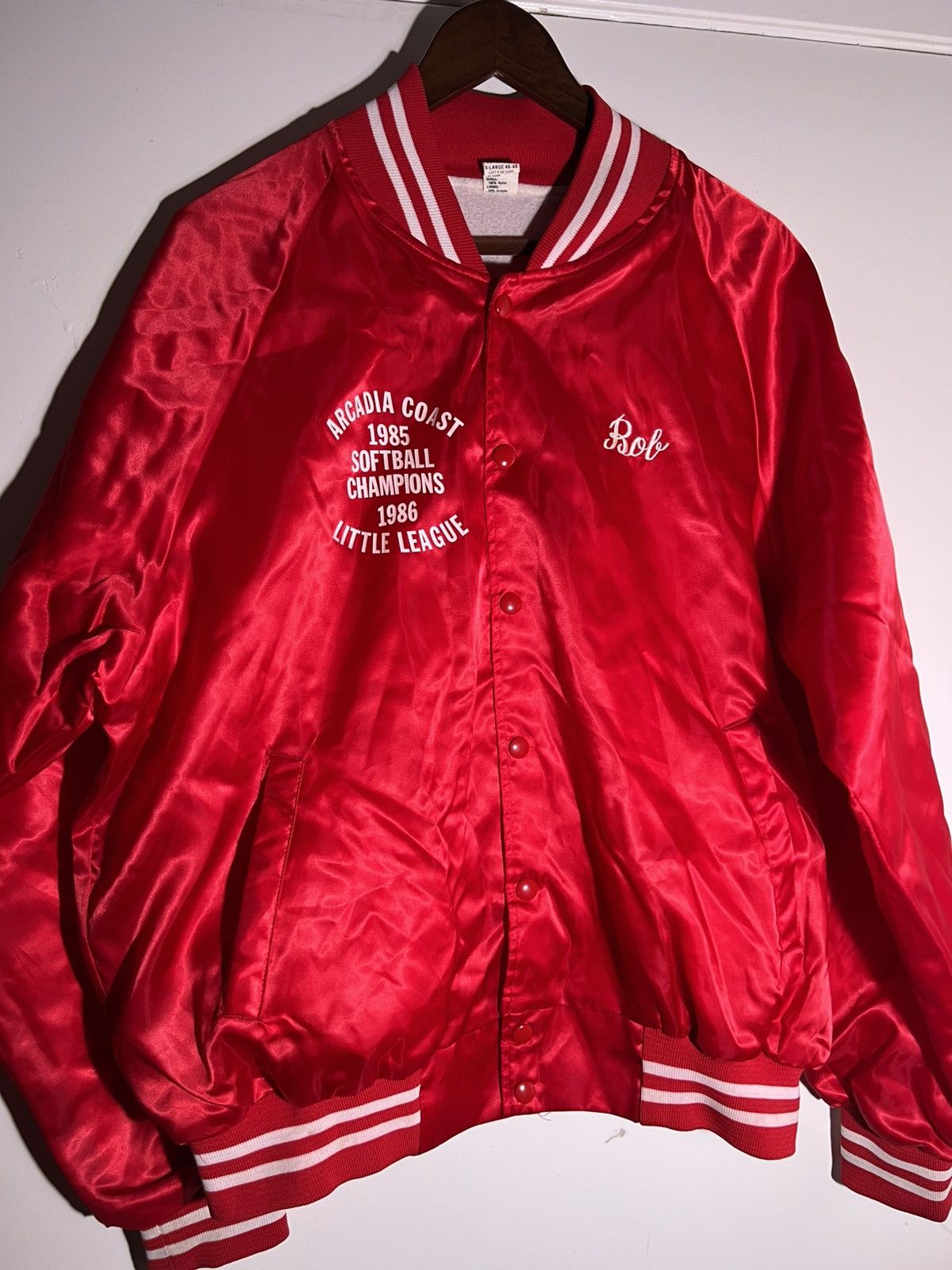 Vintage 80's VTG Vintage Baseball Retro Indie Varsity Satin Jacket Size US XL / EU 56 / 4 - 3 Thumbnail