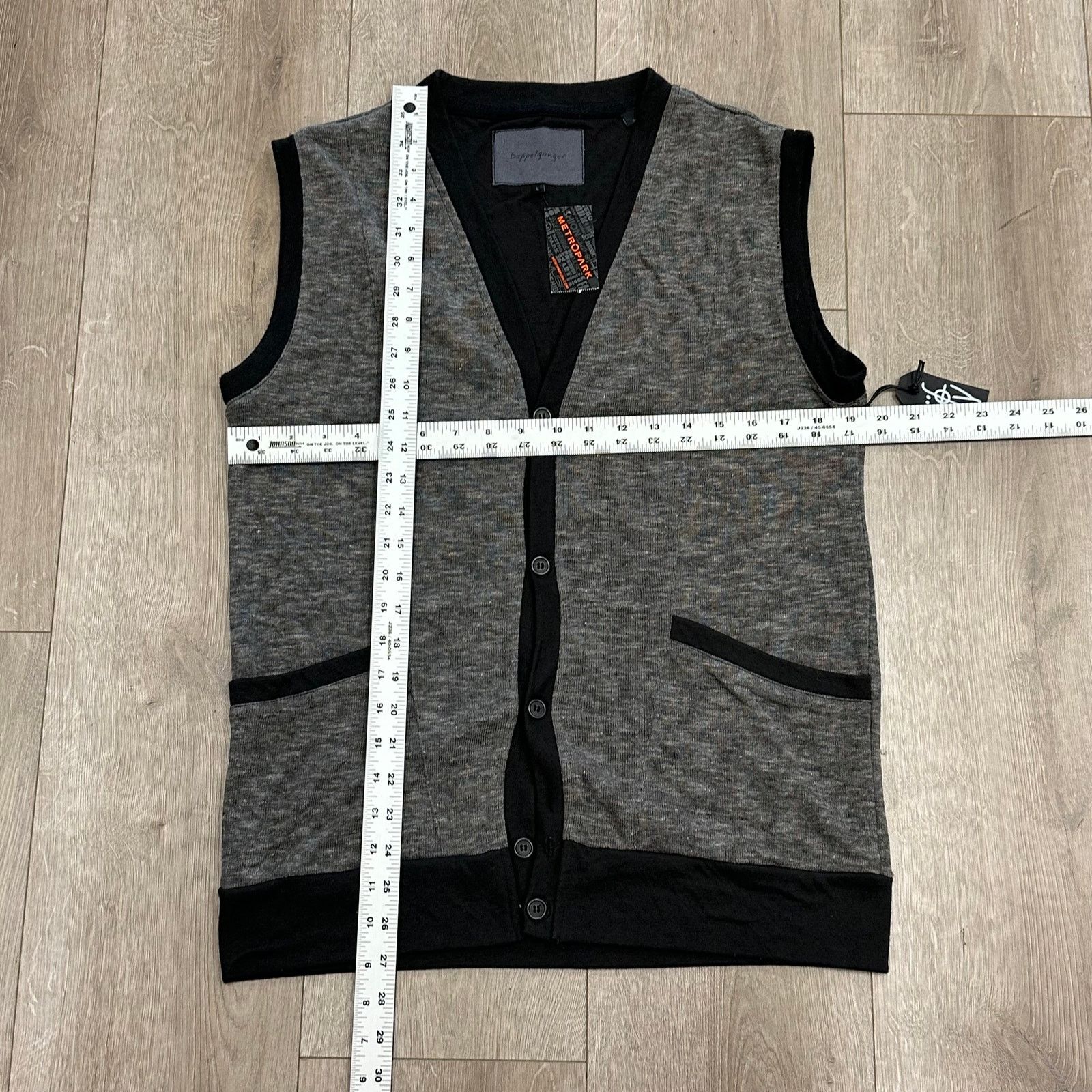 Tripp NYC Doppelganger Presto Jersey Knit Vest Black Gray Size Large L Size US L / EU 52-54 / 3 - 5 Thumbnail