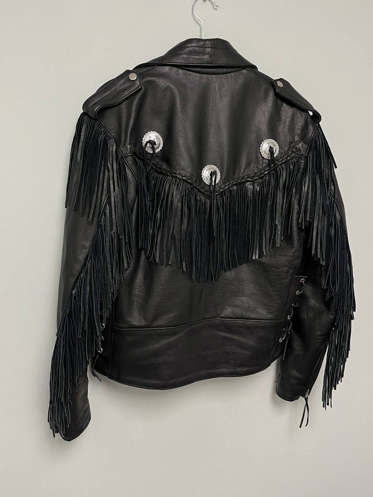 Vintage Fringed Leather Jacket. Size 42 Size L / US 10 / IT 46 - 13 Thumbnail