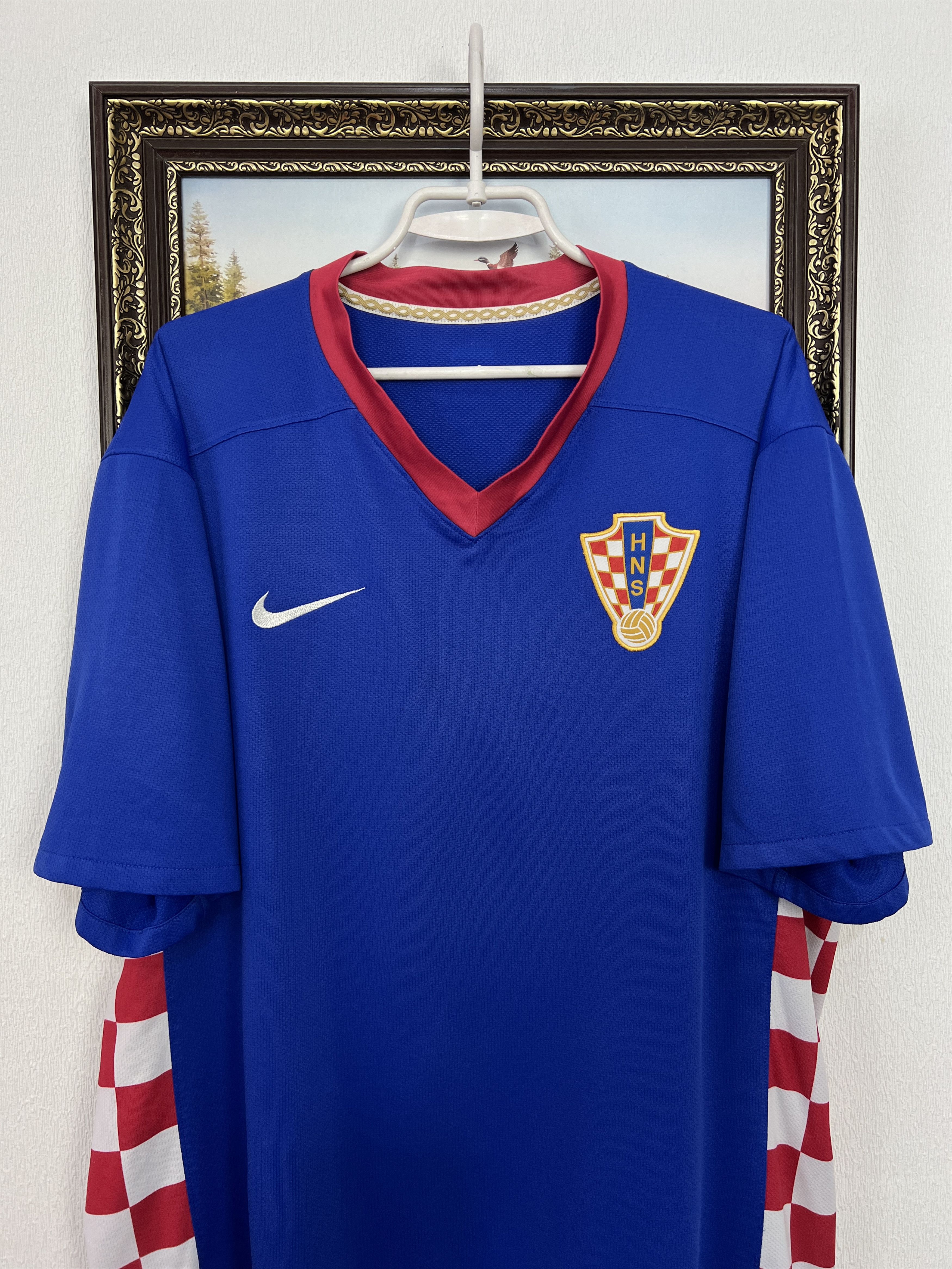 Nike Croatia Away football shirt 2007 Soccer Nike Jersey Trikot Size US XXL / EU 58 / 5 - 2 Thumbnail