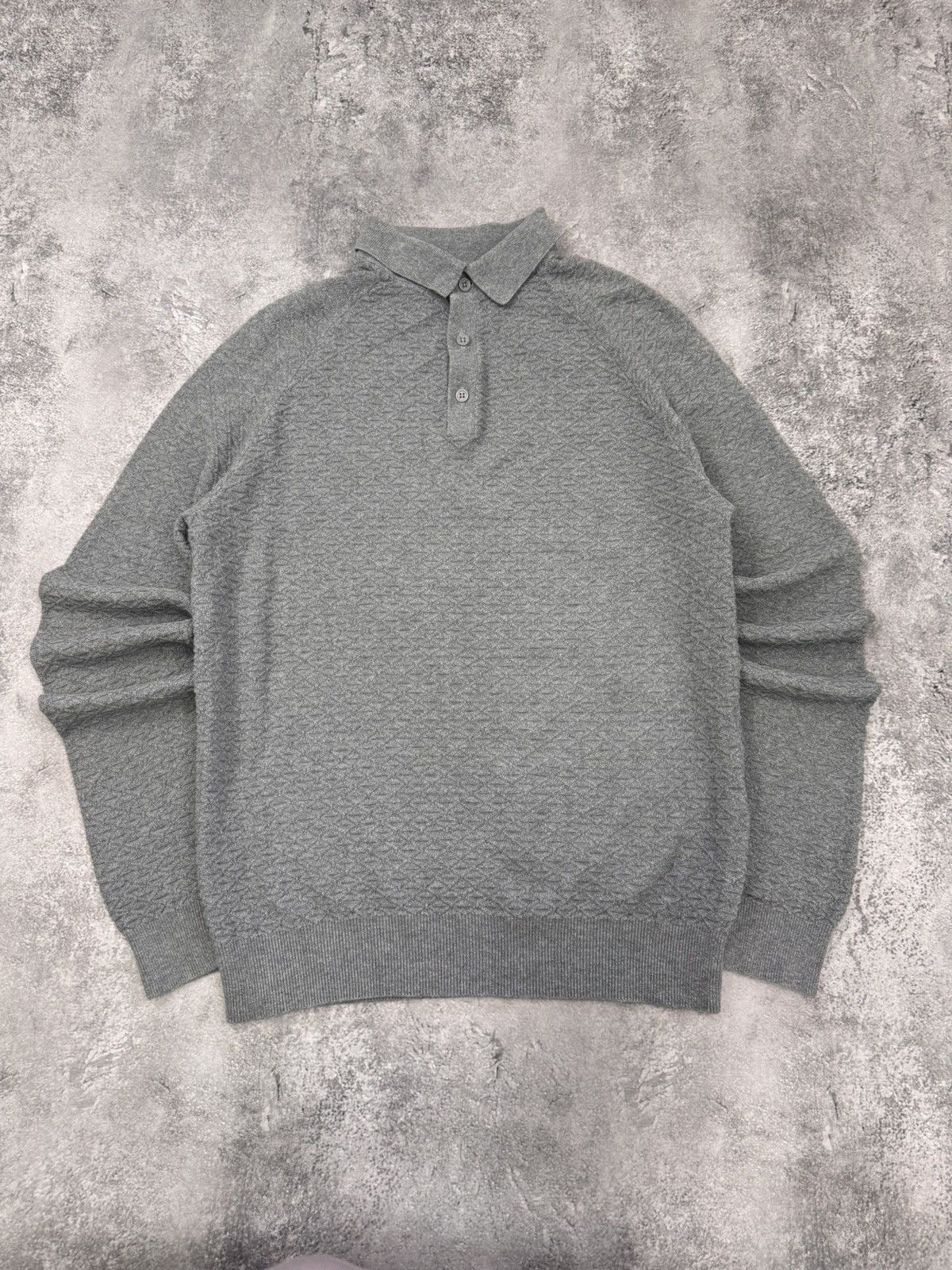 Reiss Reiss Men Polo Sweater Grey Size S Size US S / EU 44-46 / 1 - 1 Thumbnail