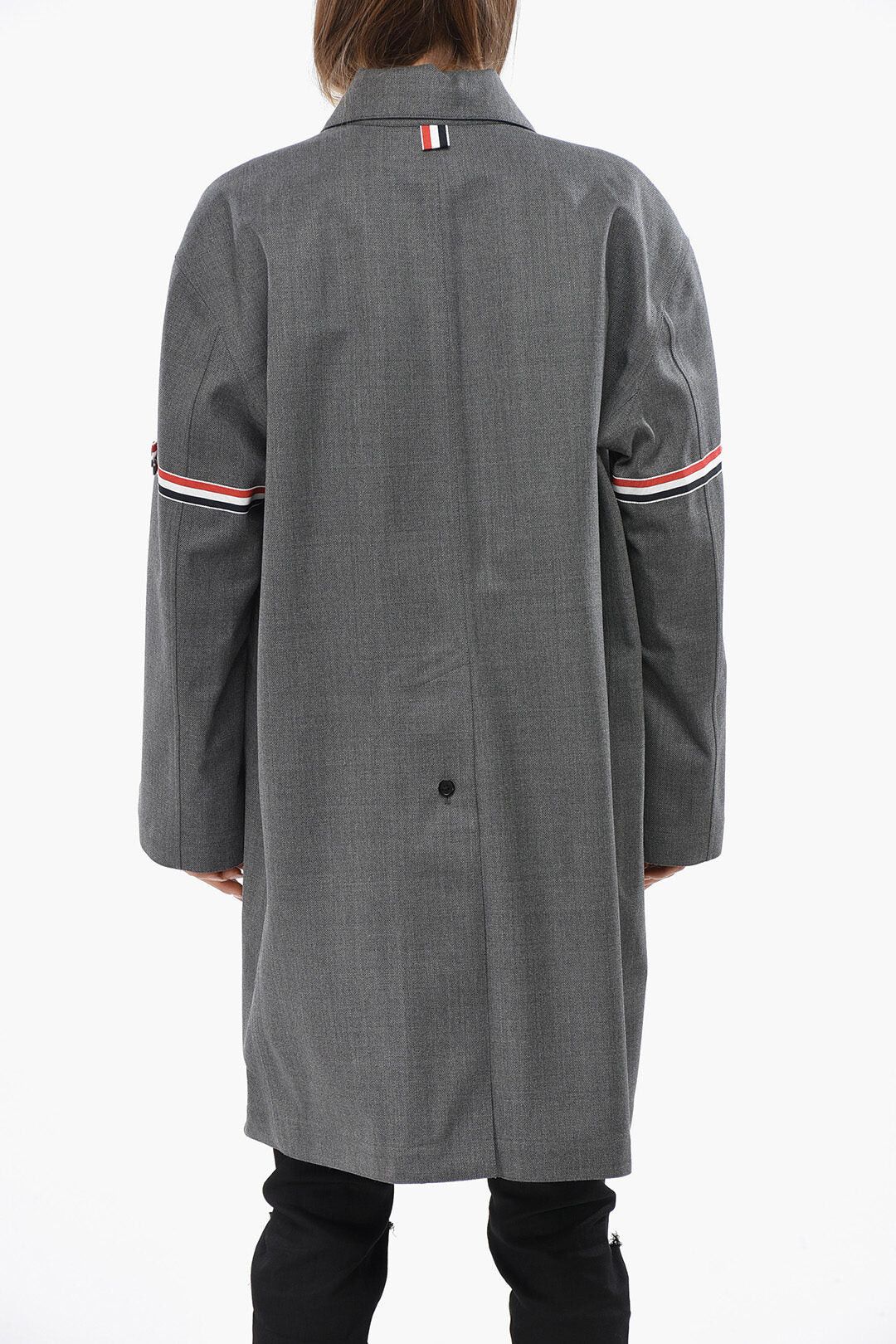 Thom Browne og1mm0426 Wool And Nylon Coat in Grey Size M / US 6-8 / IT 42-44 - 2 Thumbnail