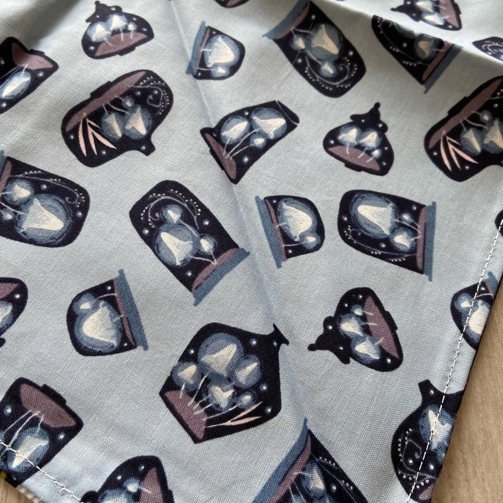 Designer Jersey Border Collars Blue Night Dog Bandana Size ONE SIZE - 7 Thumbnail