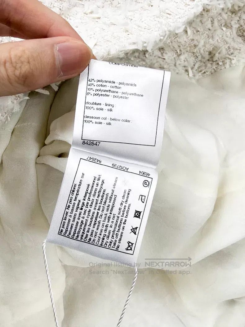 Chanel Chanel White ruffle tassel tweed woven long-sleeved jacket Size XXS / US 00 / IT 34 - 6 Thumbnail