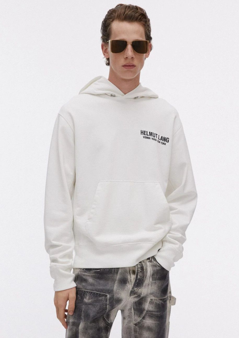 Helmut Lang Helmut Lang Eagle Hoodie Men's XL White Size US XL / EU 56 / 4 - 5 Thumbnail