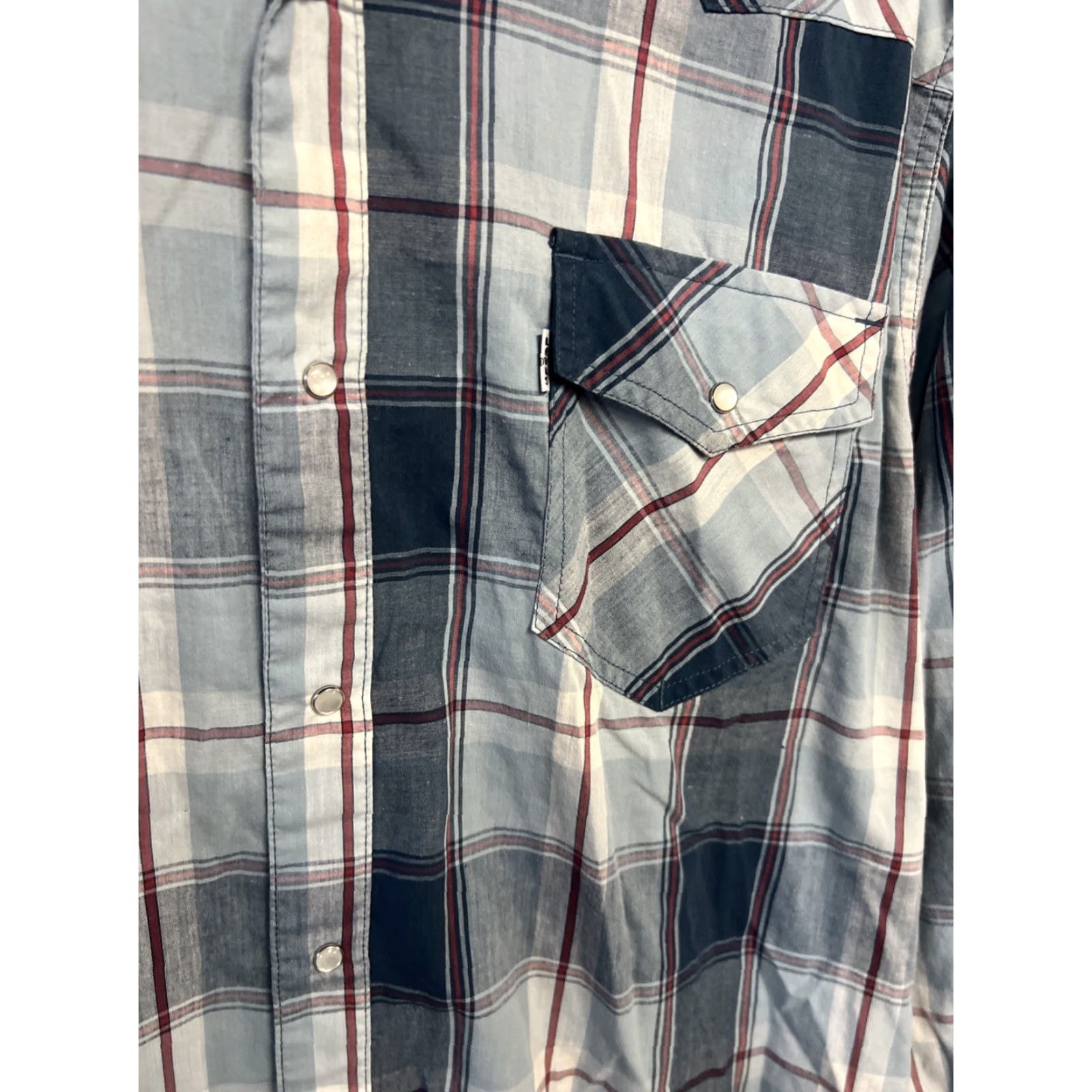 Levi's Levi's Shirt Mens XL Blue Plaid Pearl Snap Cowboy Western Long Sleeve Button-Up Casual Workwear Mens XL Blue Plaid Pearl Snap Western Shirt Size US XL / EU 56 / 4 - 3 Thumbnail