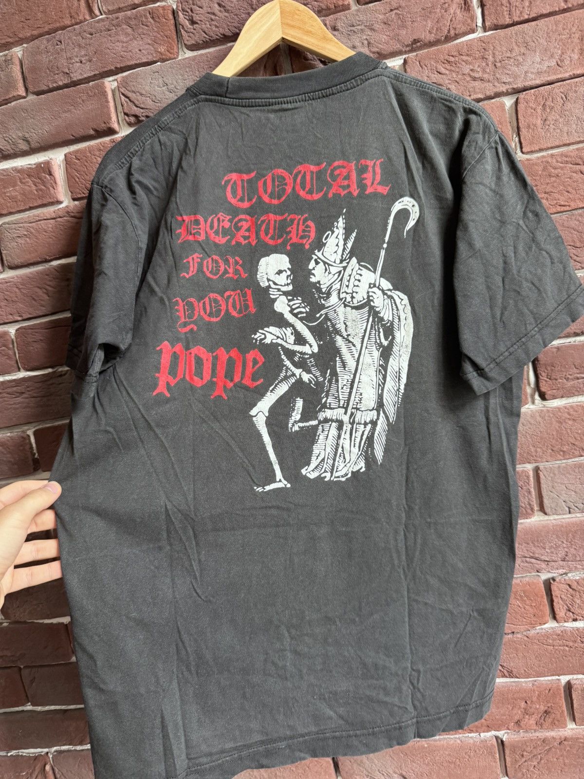 Band Tees Vintage 90s Inferno Salve Satanas Black Metal Band T shirt Size US L / EU 52-54 / 3 - 9 Thumbnail