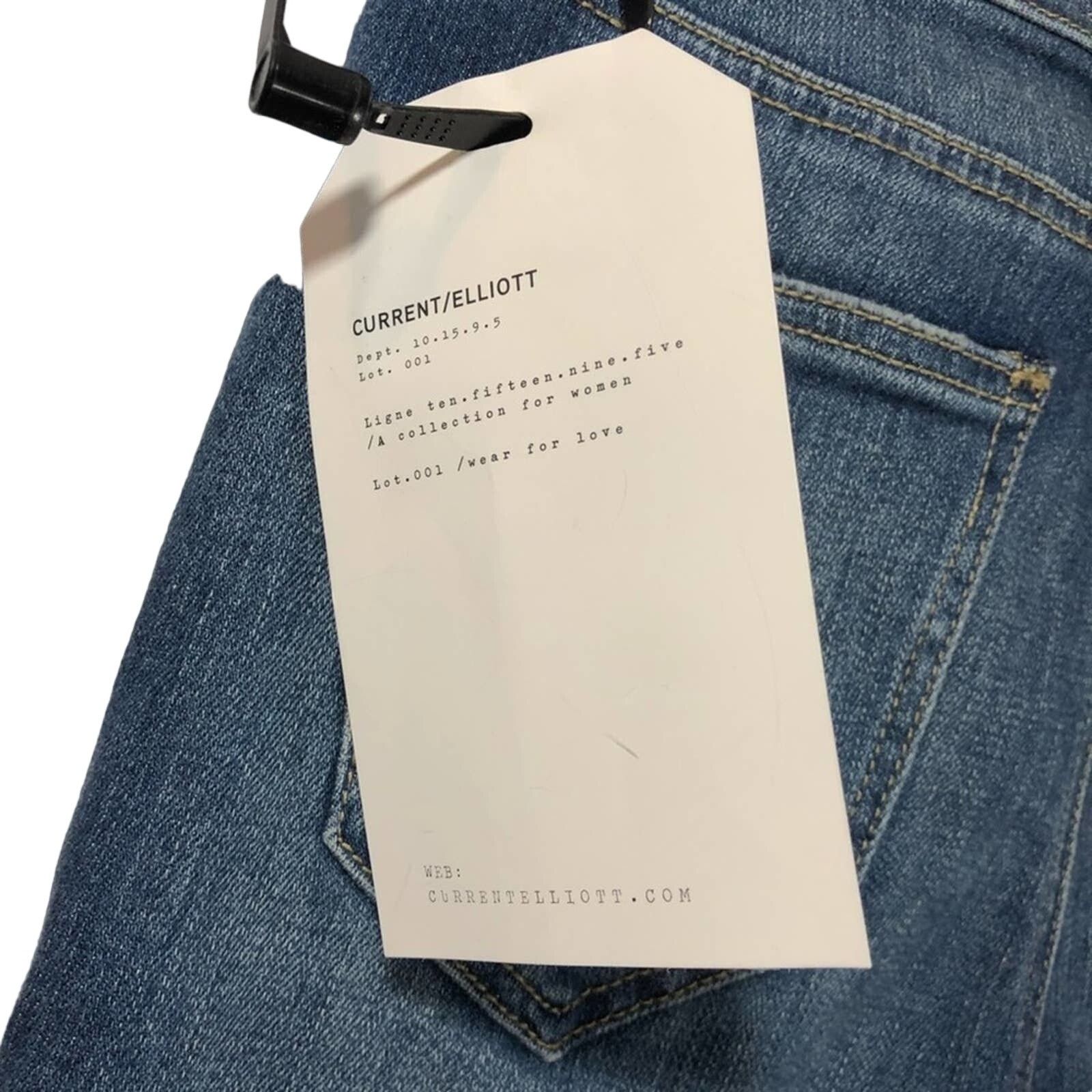 Current/Elliot Current/Elliott High Rise Straight Leg Ripped Ankle Jeans 24 Size 24" / US 00 / IT 34 - 6 Thumbnail