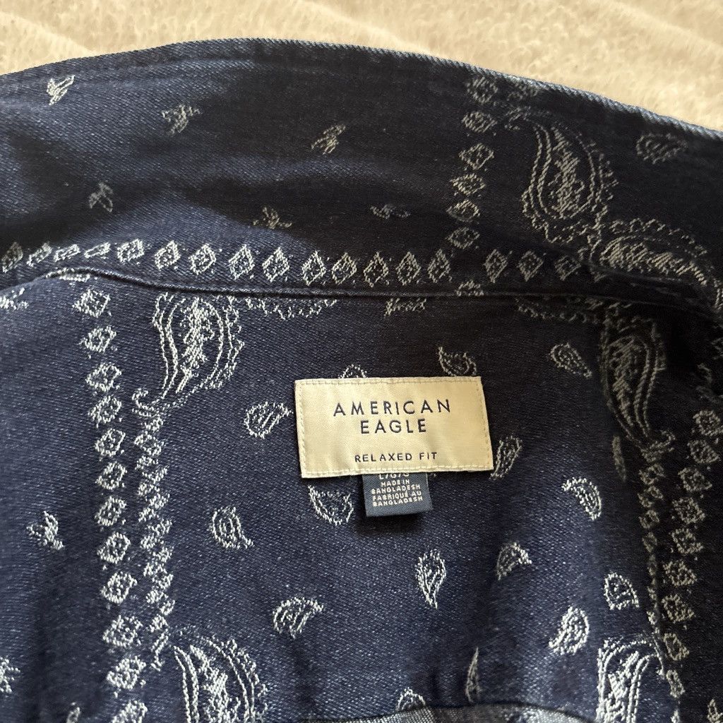 American Eagle Outfitters AE Poolside Printed Button-Up Shirt Size US L / EU 52-54 / 3 - 2 Thumbnail