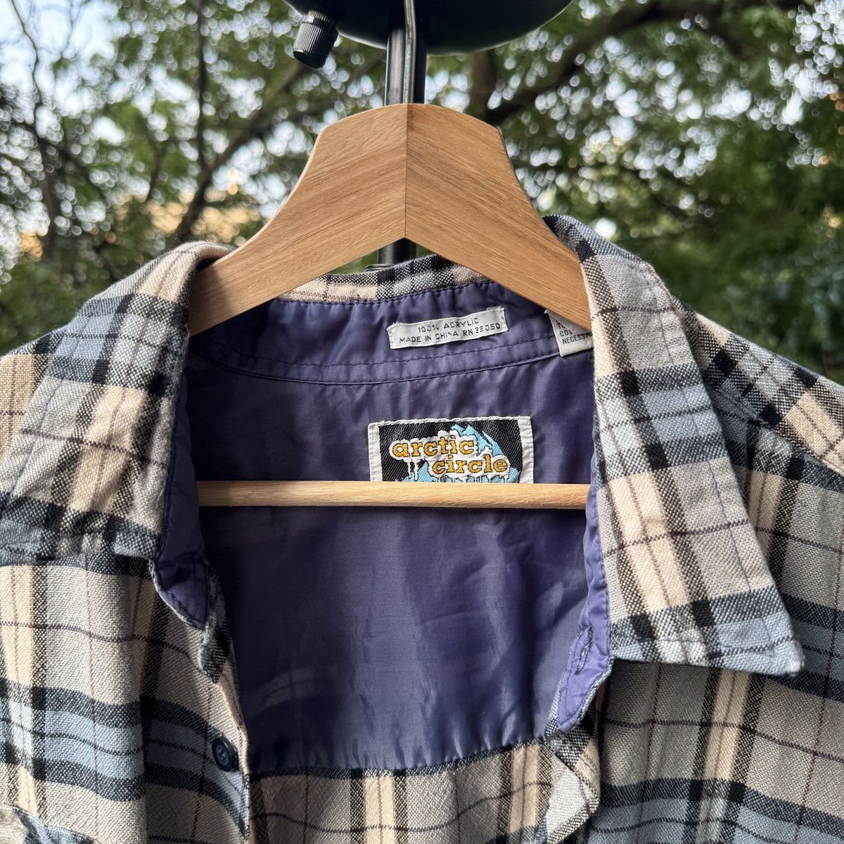 Vintage Thrashed Faded Distressed Plaid Flannel Shirt ERD Grunge Size US XL / EU 56 / 4 - 3 Thumbnail