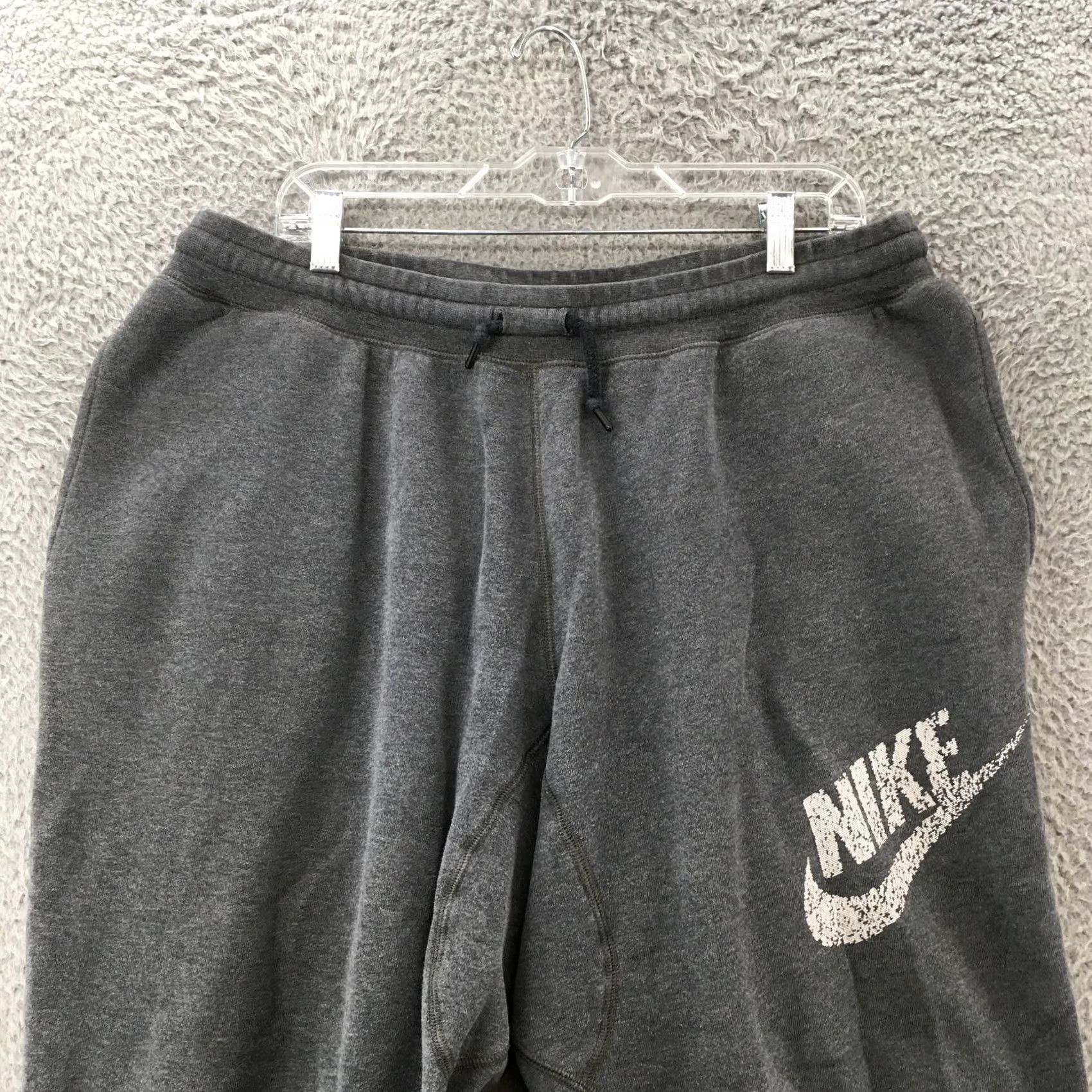Nike Nike Jogger Pants Mens XXL Gray Mid Rise Elastic Waist Drawstring Pants Size US 39 - 2 Thumbnail