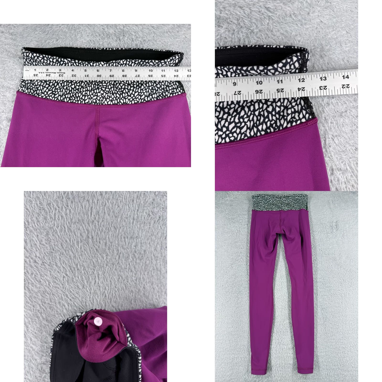 Lululemon Lululemon Pants Womens 4 Purple Wunder Under Pant III Luon Fabric Yoga Gym W5K49 Size 27" / US 4 / IT 40 - 8 Thumbnail