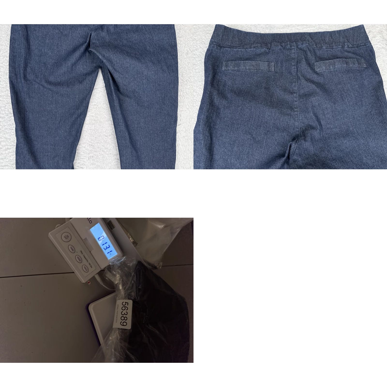 Vintage Chic Classic Collection Capri Jeans Womens 12 Blue Dark Wash Stretch 32x20 Dark Indigo Blue Regular Summer Spring Women's Jeans Capri Size 34" / US 12 / IT 48 - 10 Thumbnail