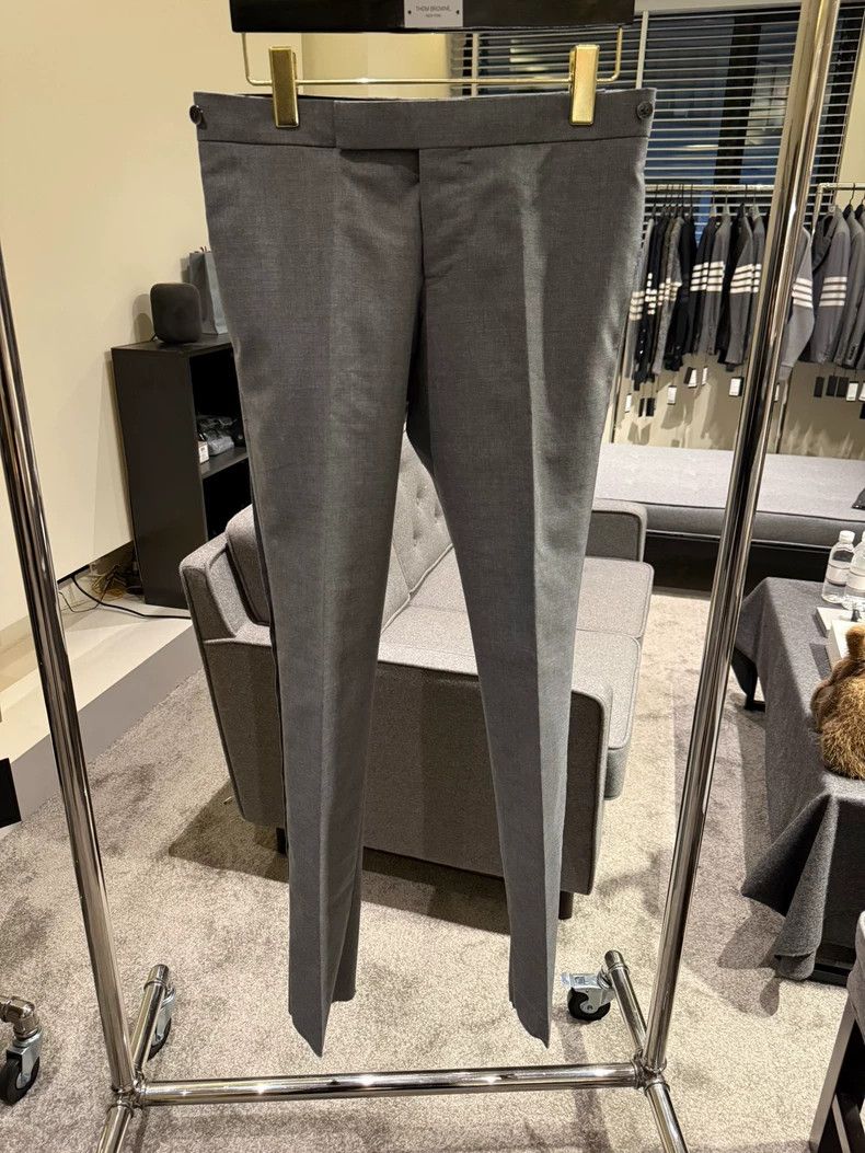 Thom Browne Thom Browne Size 1 Rare mid-gray side fine striped trouse Size US 34 / EU 50 - 1 Thumbnail