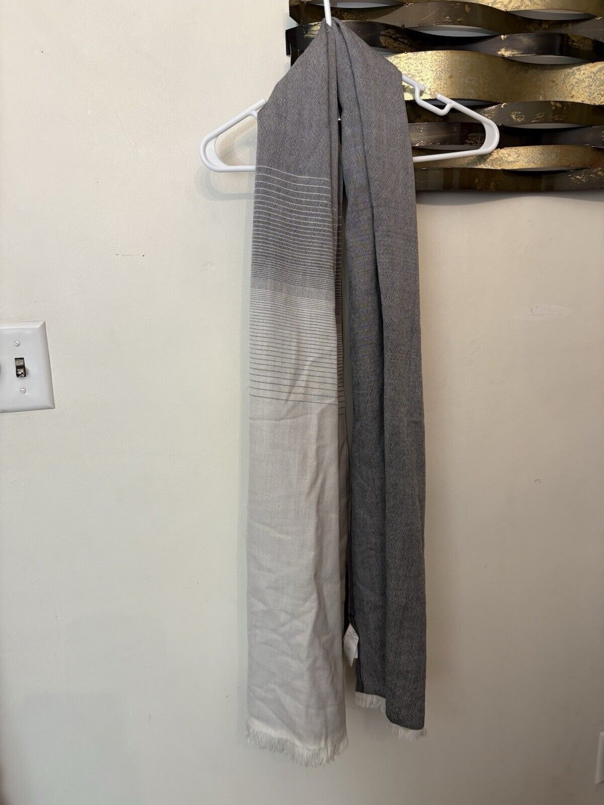 Lululemon Lululemon Athletica Gray Wool Scarf Fashion Reversible Size ONE SIZE - 2 Thumbnail