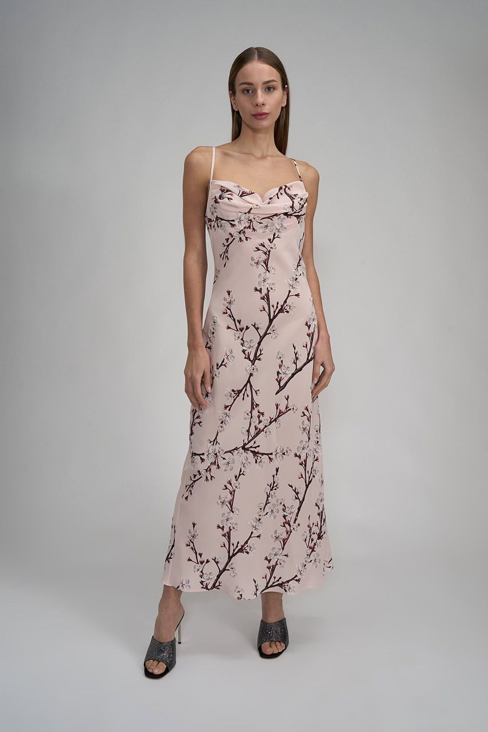 o1srvl11e0326 Bustier Long Dress in Multicolor