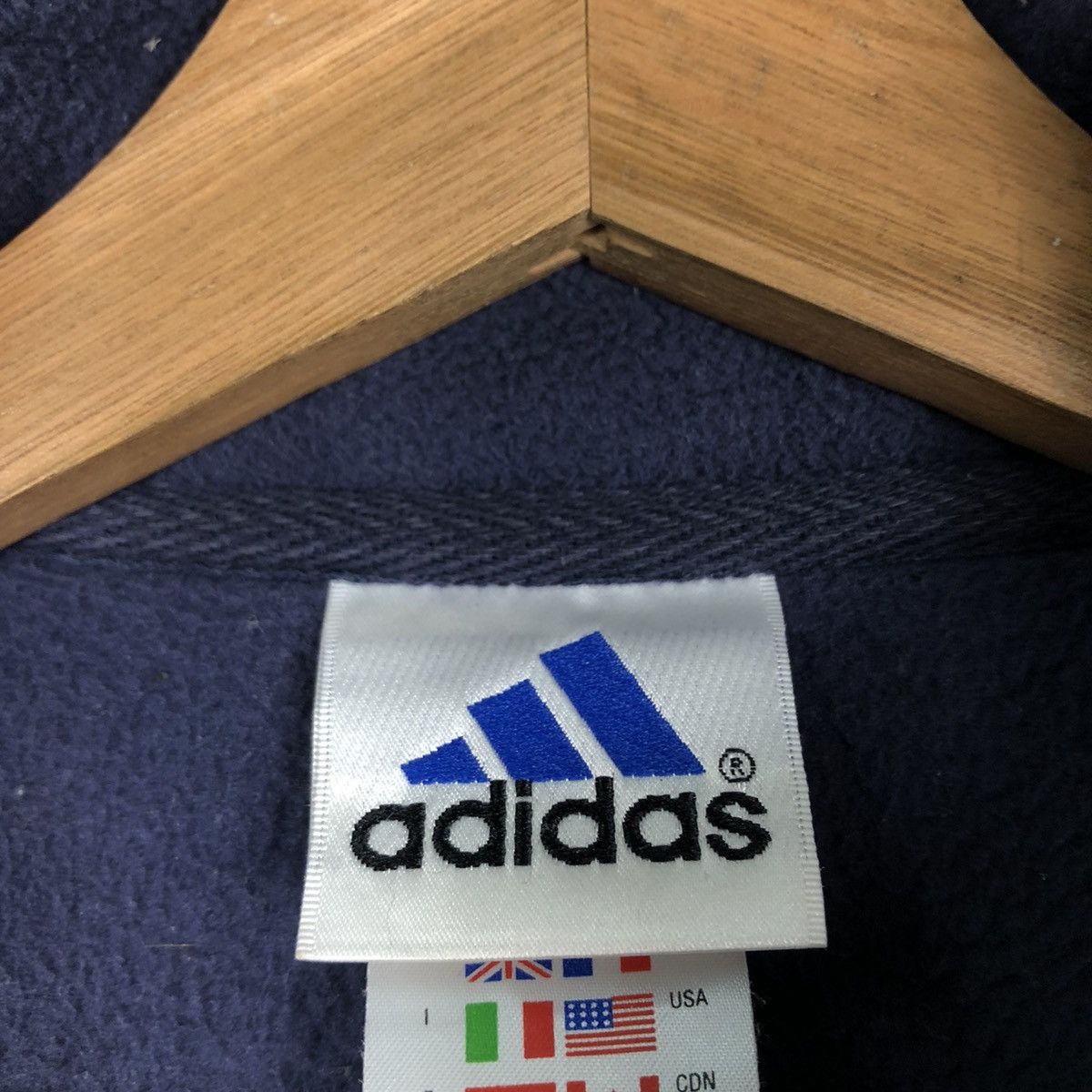 Adidas 🔥Training Wear Zipper Fleece Jacket Adidas Big Logo Size US L / EU 52-54 / 3 - 18 Thumbnail
