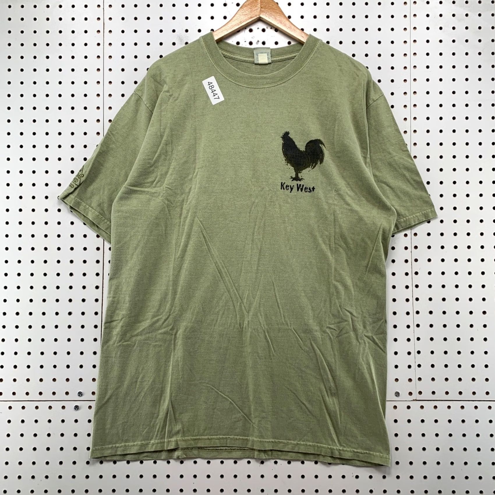 Vintage VINTAGE Crazy Shirts T-Shirt Mens Large Green Key West Rooster Hemp Dyed Size US L / EU 52-54 / 3 - 2 Thumbnail