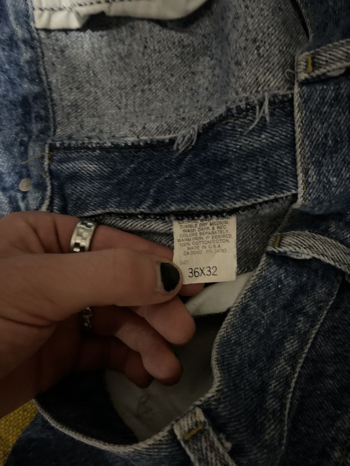 Lee Vintage Distressed Lee Rider Union Made Jeans Size US 34 / EU 50 - 5 Thumbnail