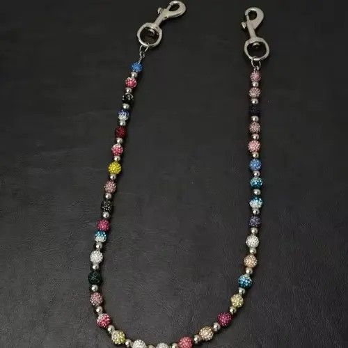 VIBE Round Beads Multicolor Punk Pants Chain Size ONE SIZE - 1 Thumbnail