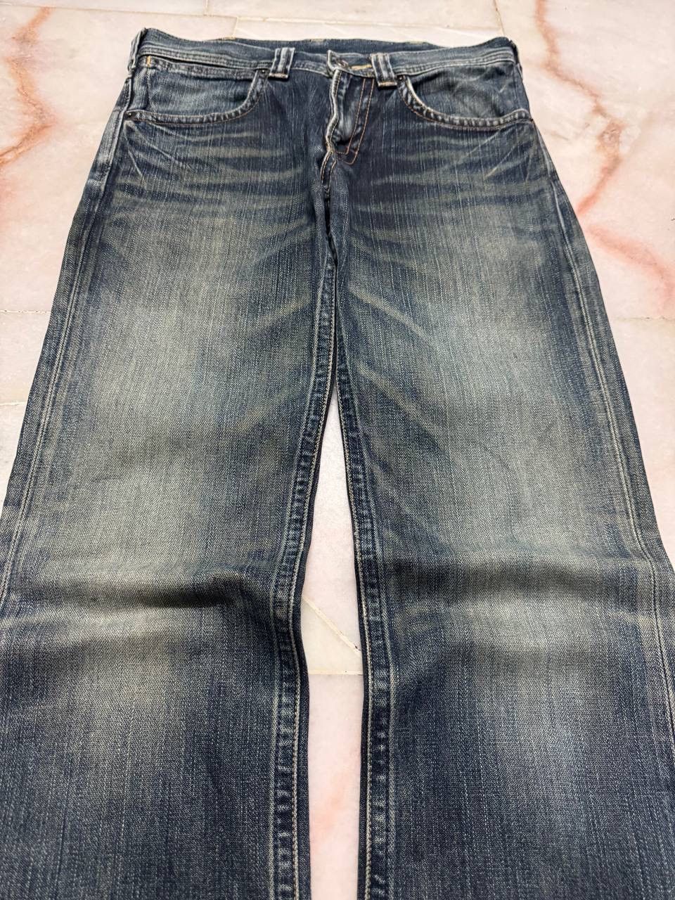 Wrangler VINTAGE WRANGLER FADED DISTRESSED BLUE JEANS Y2K Size US 29 - 4 Thumbnail