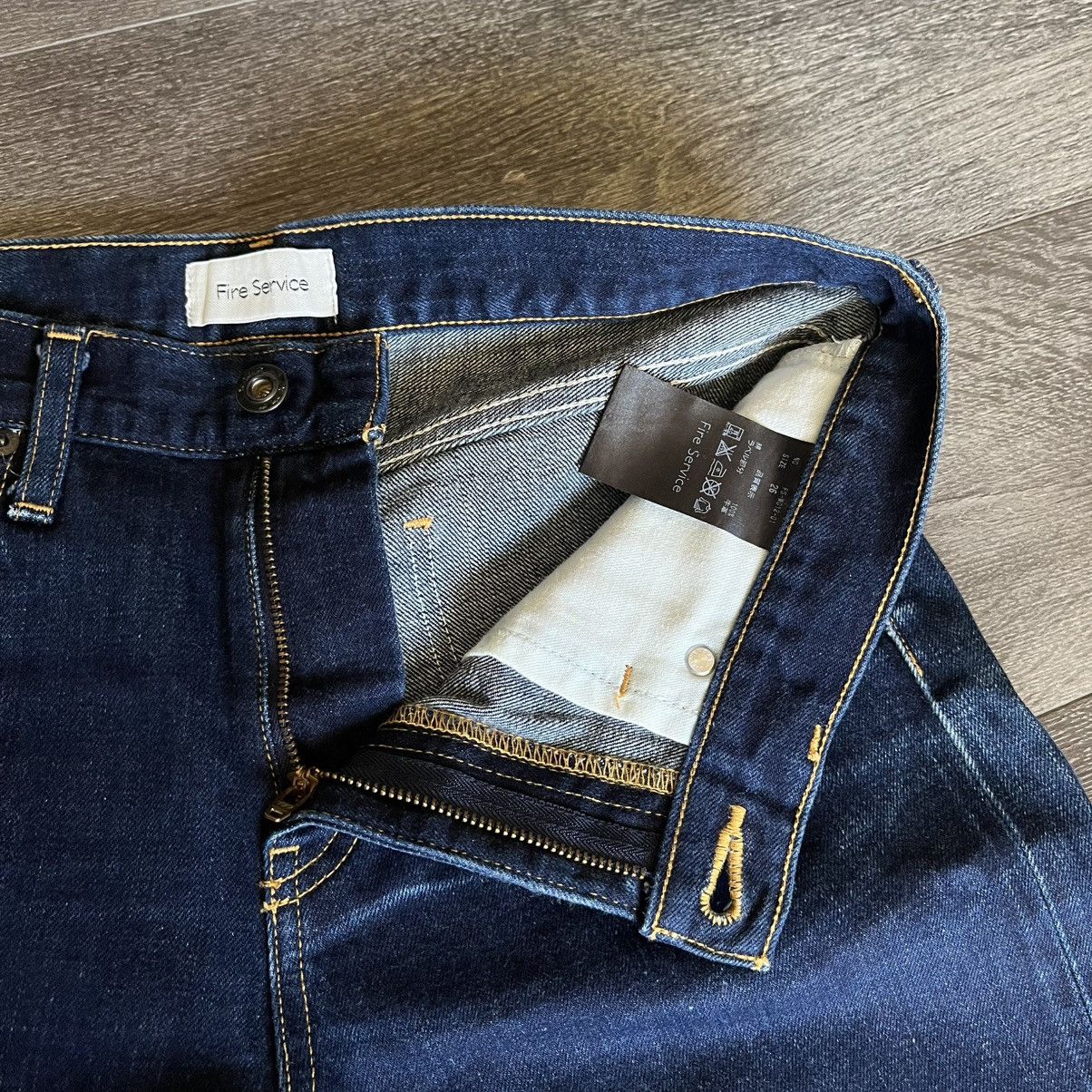 Japanese Brand Vintage Fire Service Japanese Raw Denim Selvedge Jeans 26x26 Size US 26 / EU 42 - 8 Thumbnail