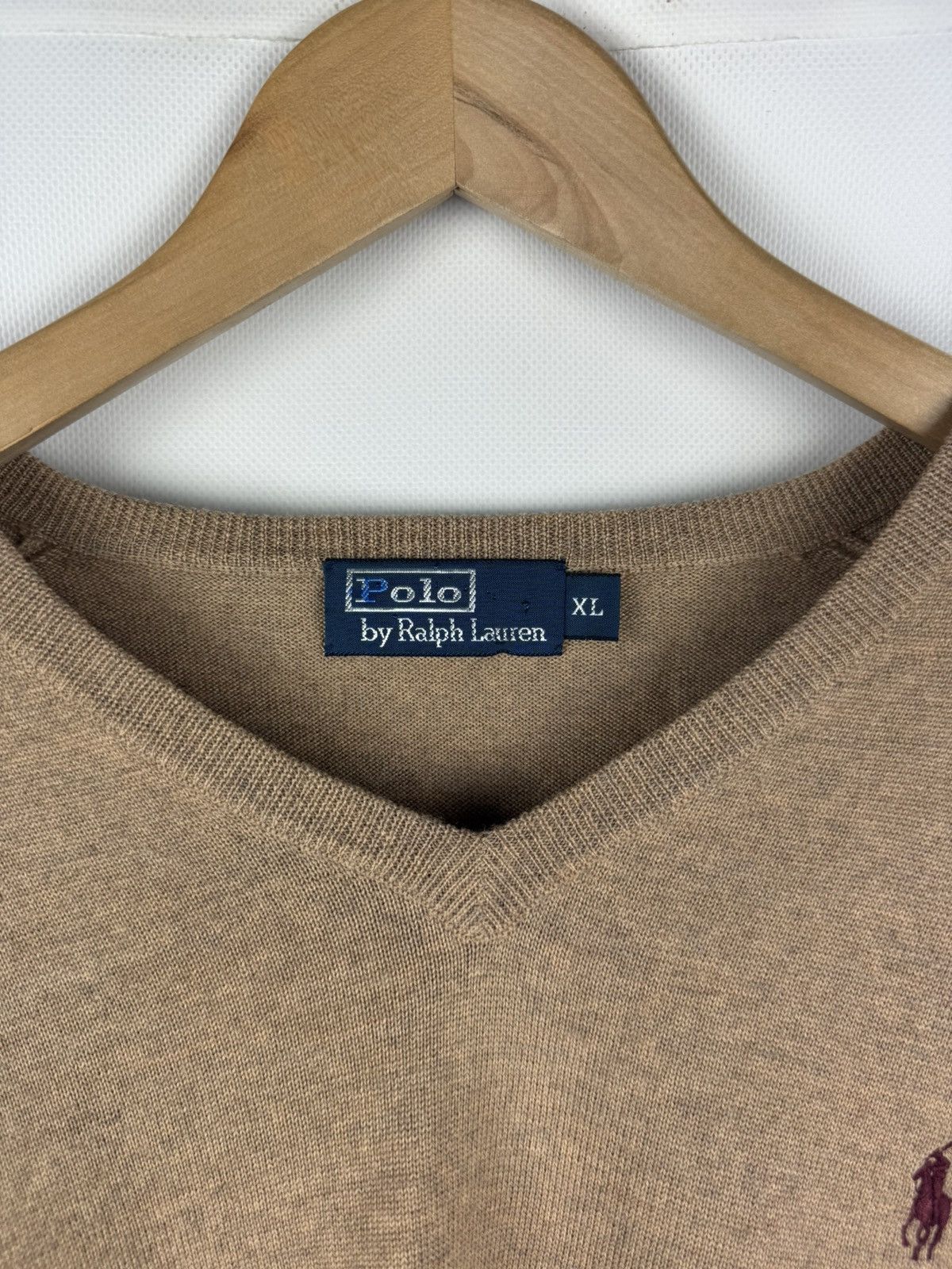 Polo Ralph Lauren Polo By Ralph Lauren Vintage Wool V-neck Sweater Pullover Size US XL / EU 56 / 4 - 8 Thumbnail
