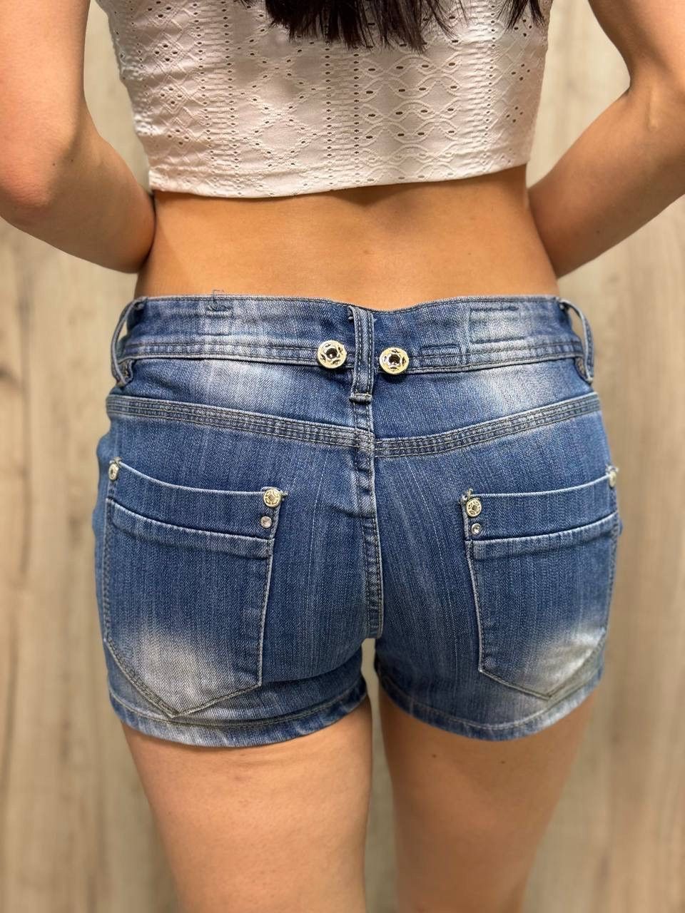 If Six Was Nine VTG Women’s Mini Denim Shorts Monday Size 40 Pinky Size 27" / US 4 / IT 40 - 3 Thumbnail