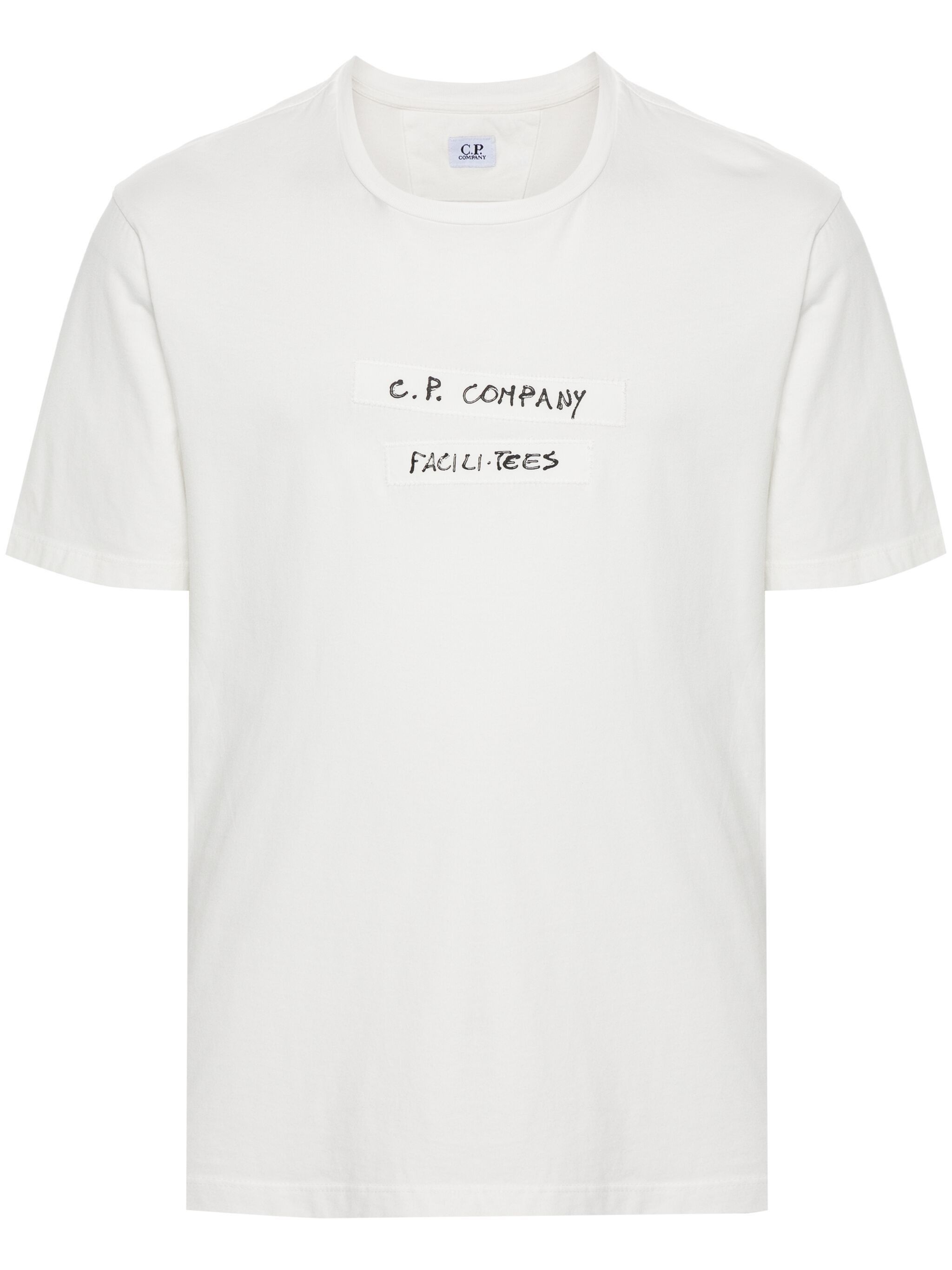 C.P. Company o1y1224 Logo Crewneck T-Shirt in White Size US XXL / EU 58 / 5 - 1 Thumbnail