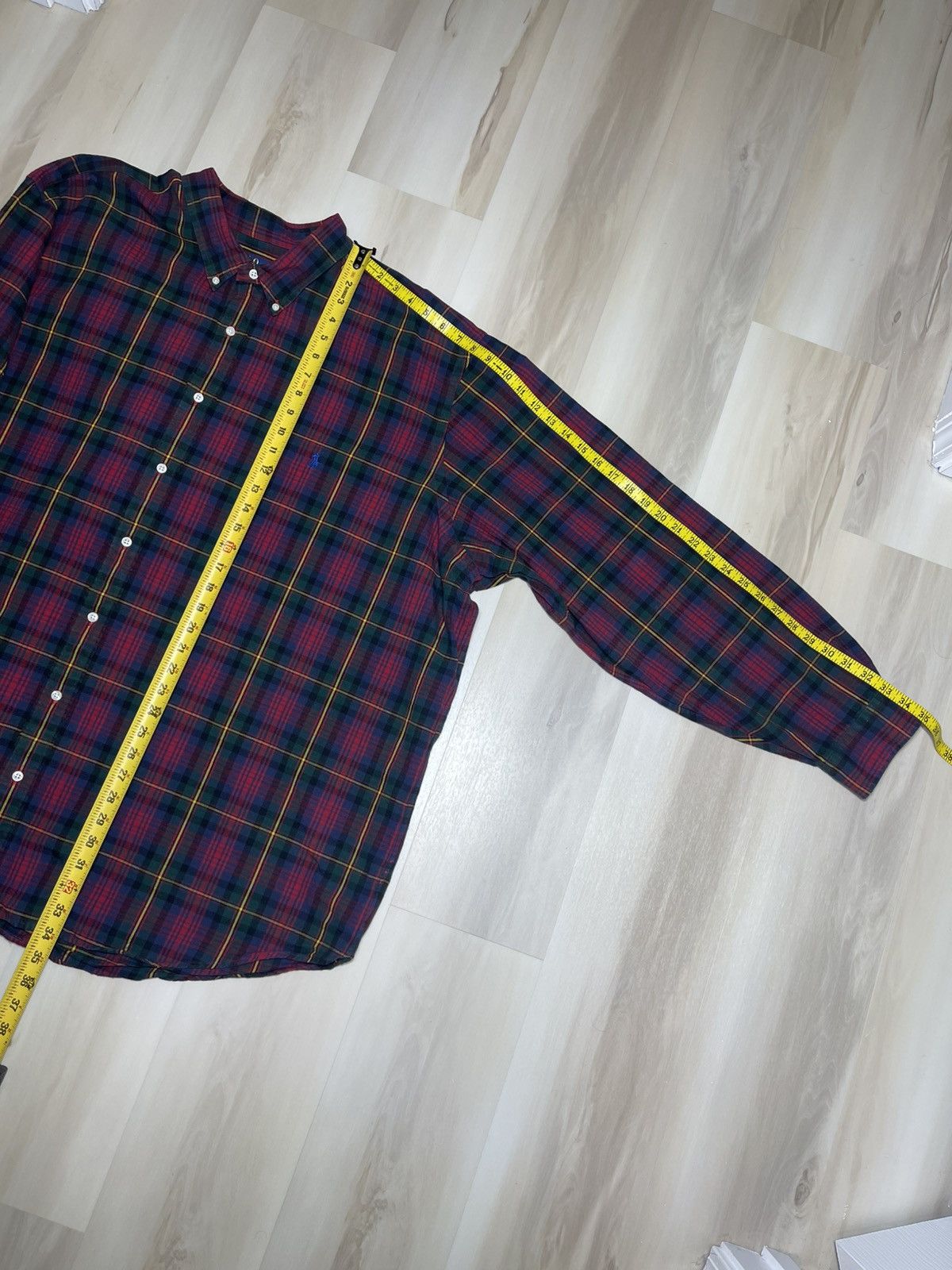 Polo Ralph Lauren Polo Ralph Lauren Shirt Mens 4XB Green Blue Red Plaid Oxford Size US XXL / EU 58 / 5 - 5 Thumbnail