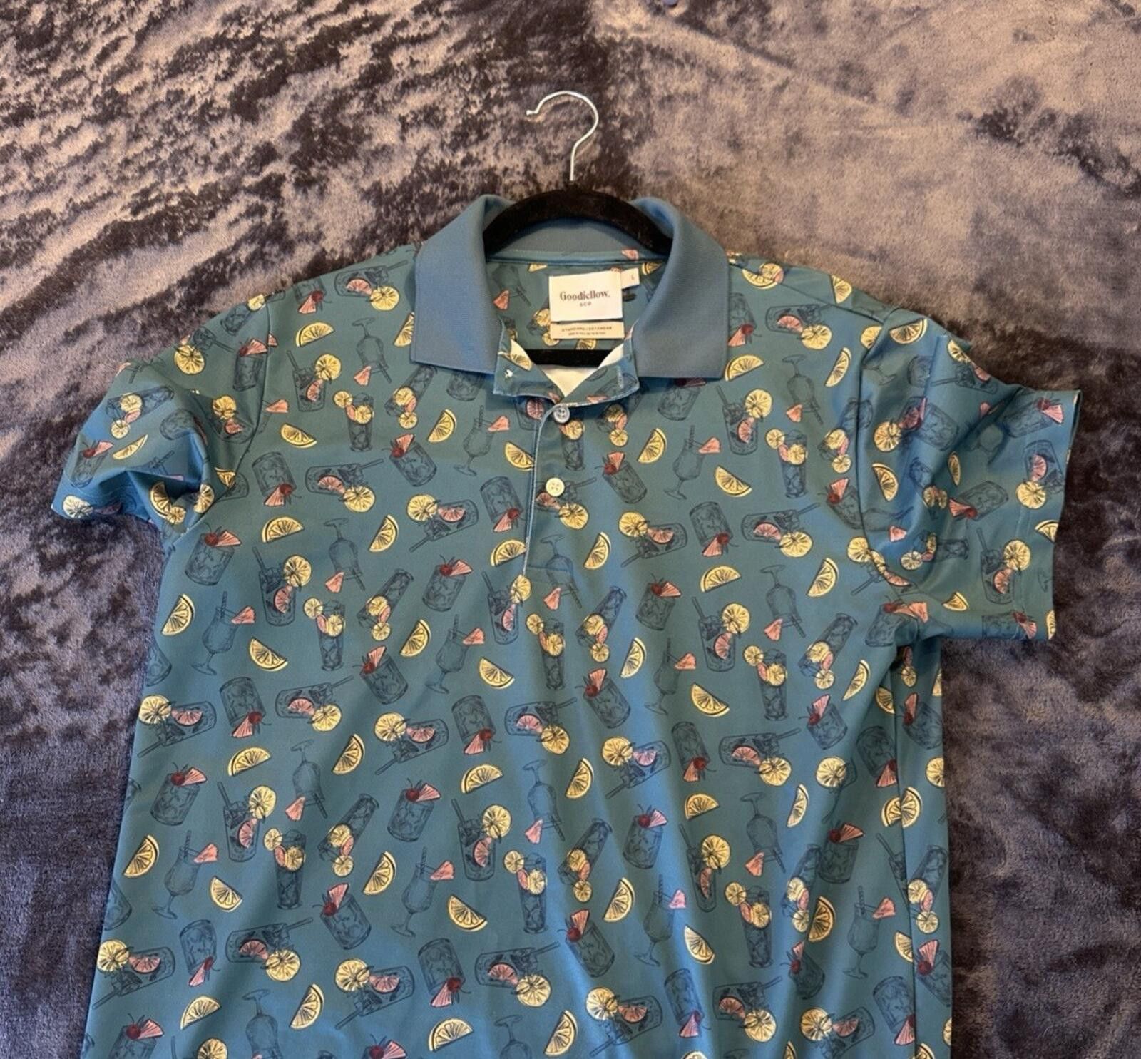 Other Goodfellow & Co Men's Summer Tropical Graphic Polo Size L Size US L / EU 52-54 / 3 - 4 Thumbnail