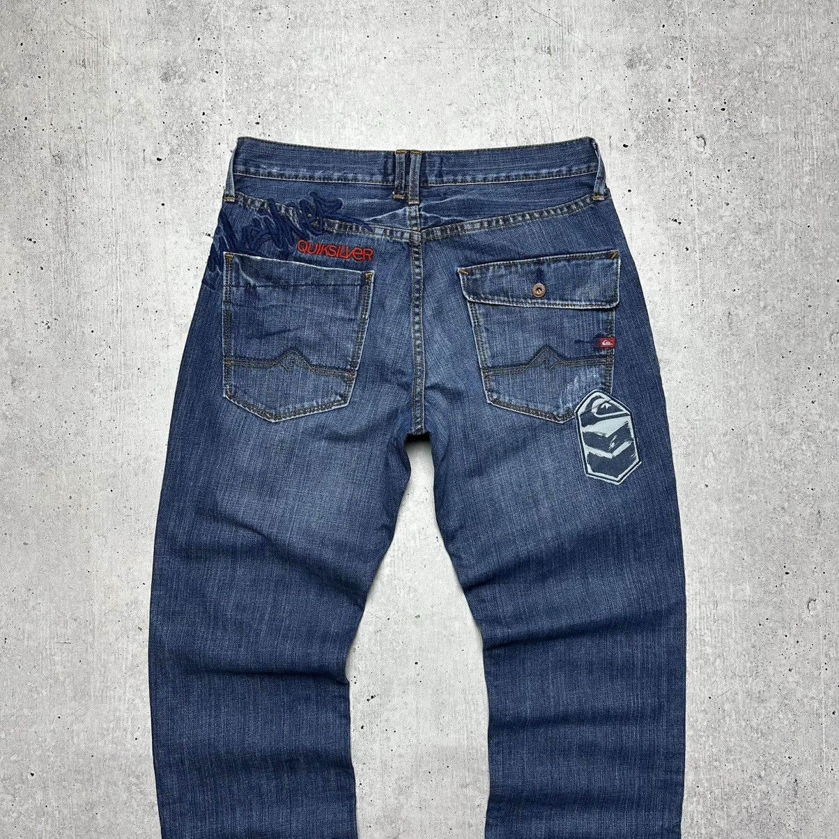 Denime × Quiksilver × Vintage Quiksilver vintage jeans big logo blue denim Size US 32 / EU 48 - 2 Thumbnail