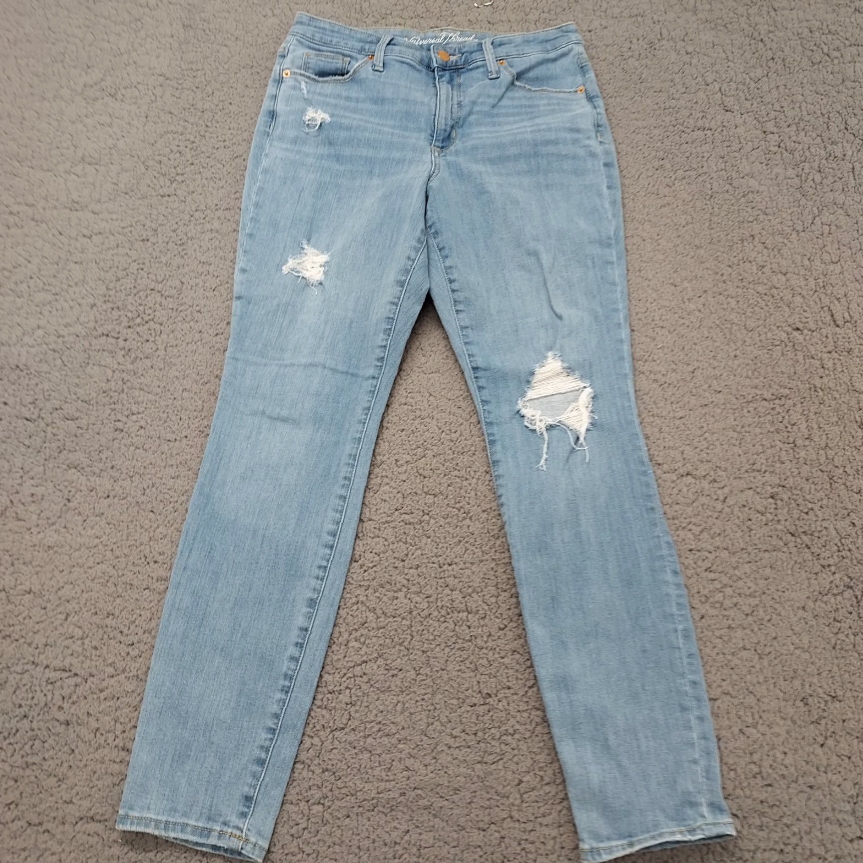 Vintage VINTAGE Universal Thread Jeans Womens Size 8/29R Blue Denim High Rise Skinny Size 30" / US 8 / IT 44 - 2 Thumbnail