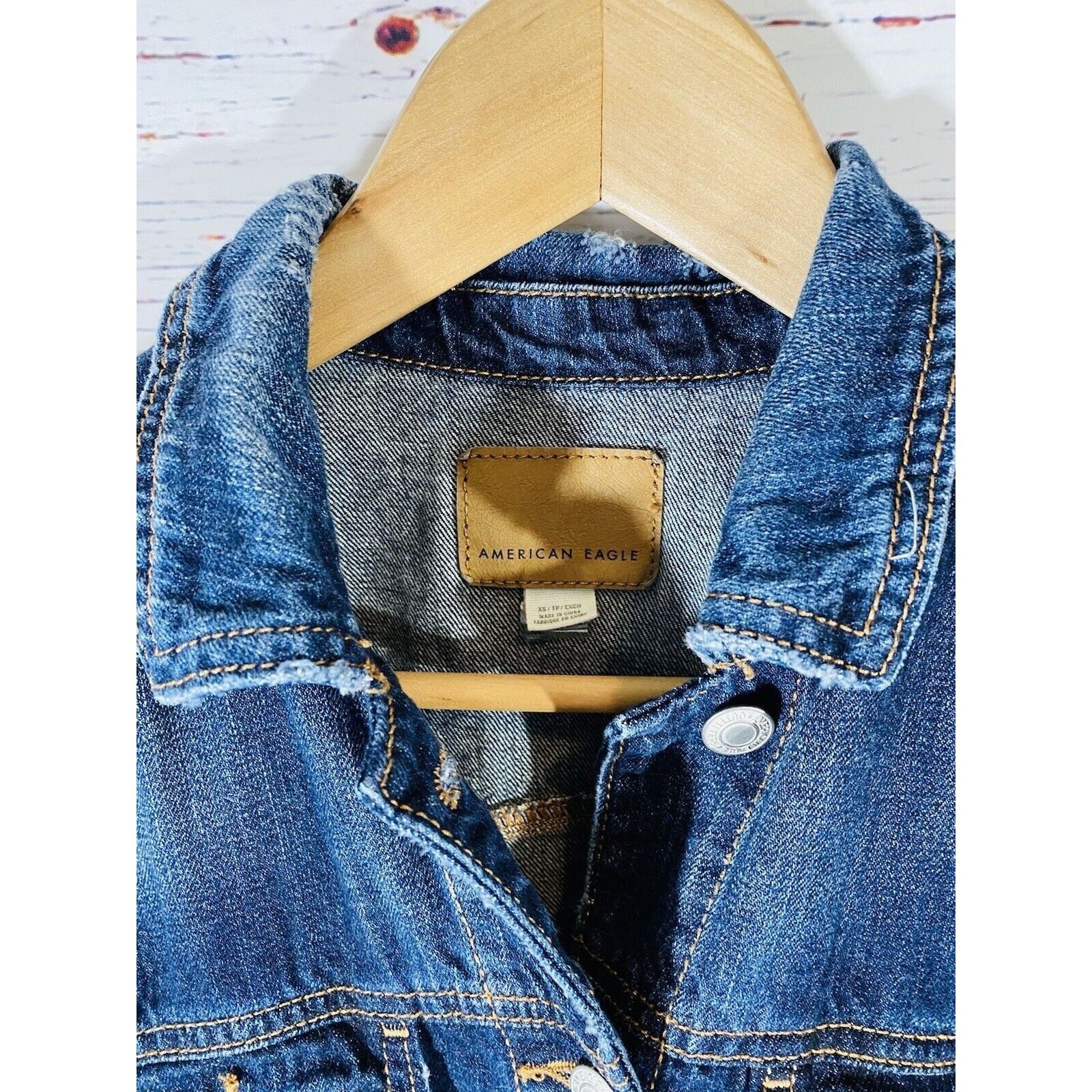 American Eagle Outfitters AE American Eagle Denim Jean Jacket Womens Sz Extra Small Co Size XS / US 0-2 / IT 36-38 - 3 Thumbnail
