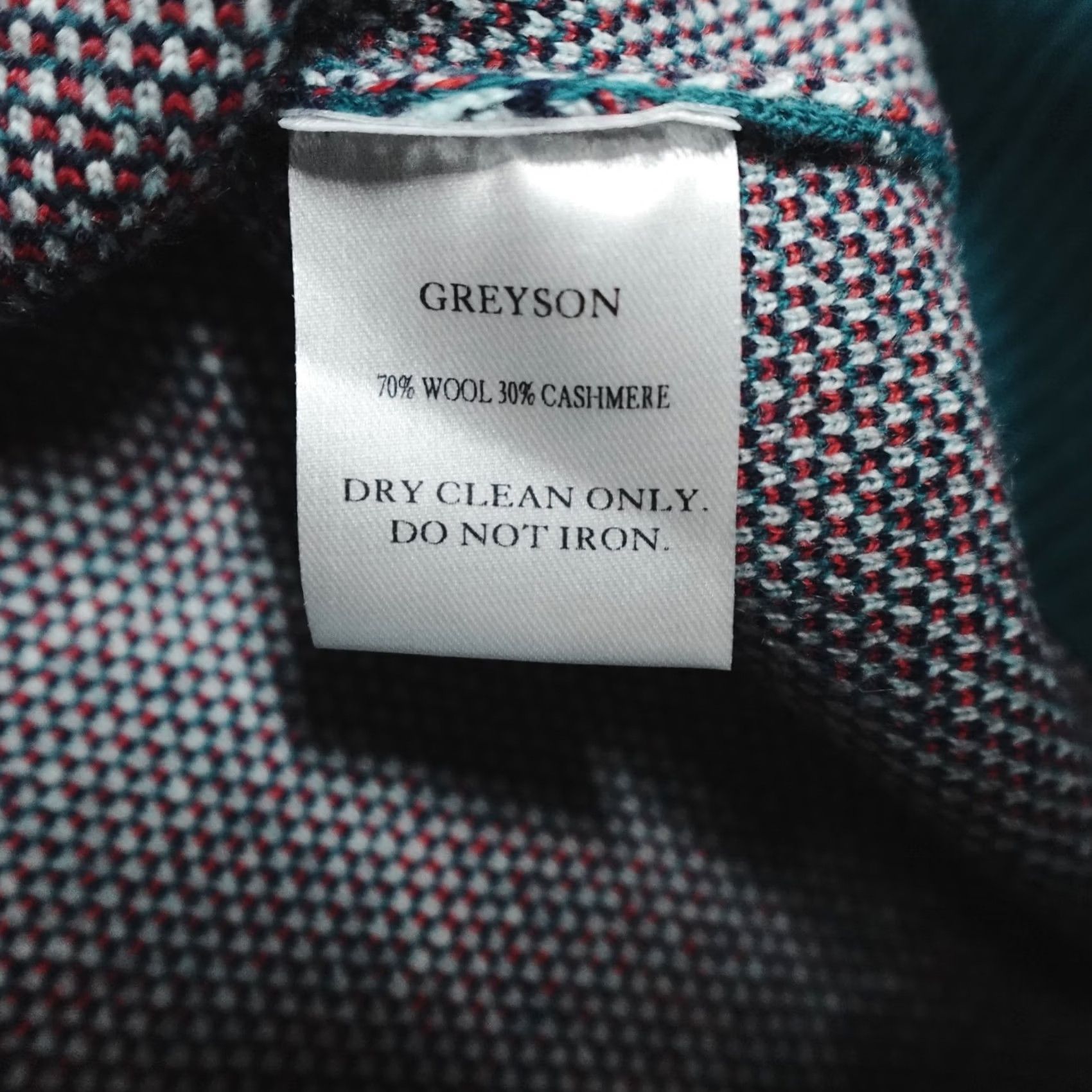 Vintage Greyson Wool Cashmere Story Telling Sweater Crewneck Men's XL Teal Size US XL / EU 56 / 4 - 4 Thumbnail