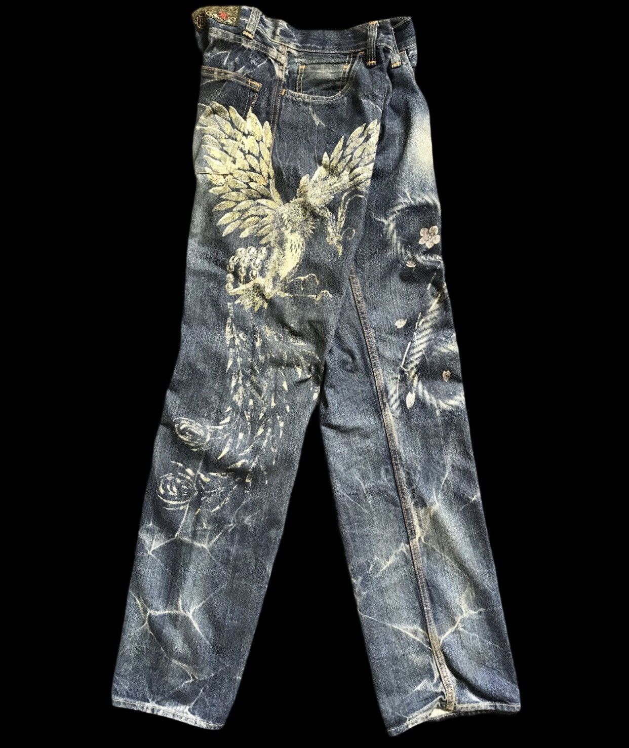 Eternal D92 Statement Jeans ETERNAL Japan Phoenix Print Jeans Size US 32 / EU 48 - 1 Thumbnail
